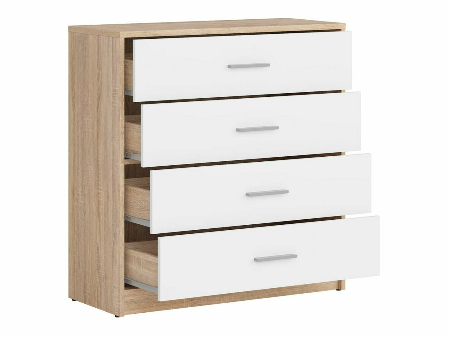 Commode Novsore 101 (Sonoma chêne + Blanc)