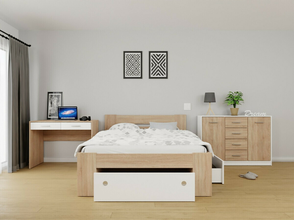 Bureau Novsore 109 (Sonoma chêne + Blanc)