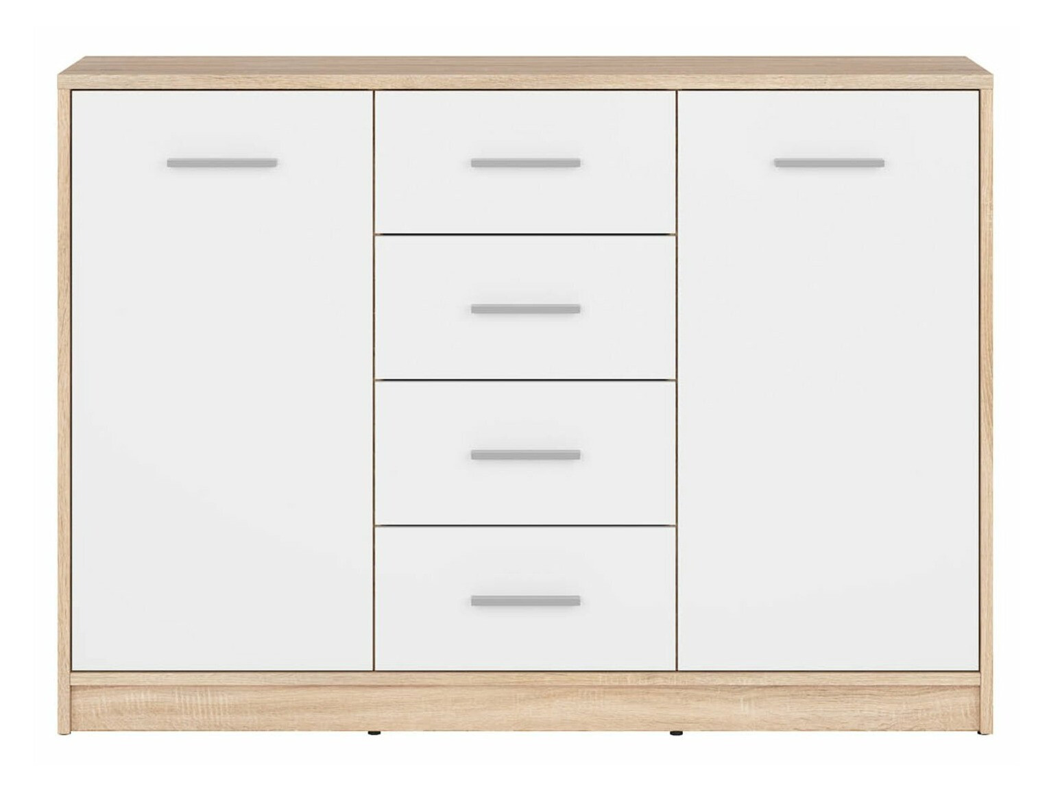 Commode Novsore 118 (Blanc + Sonoma chêne)