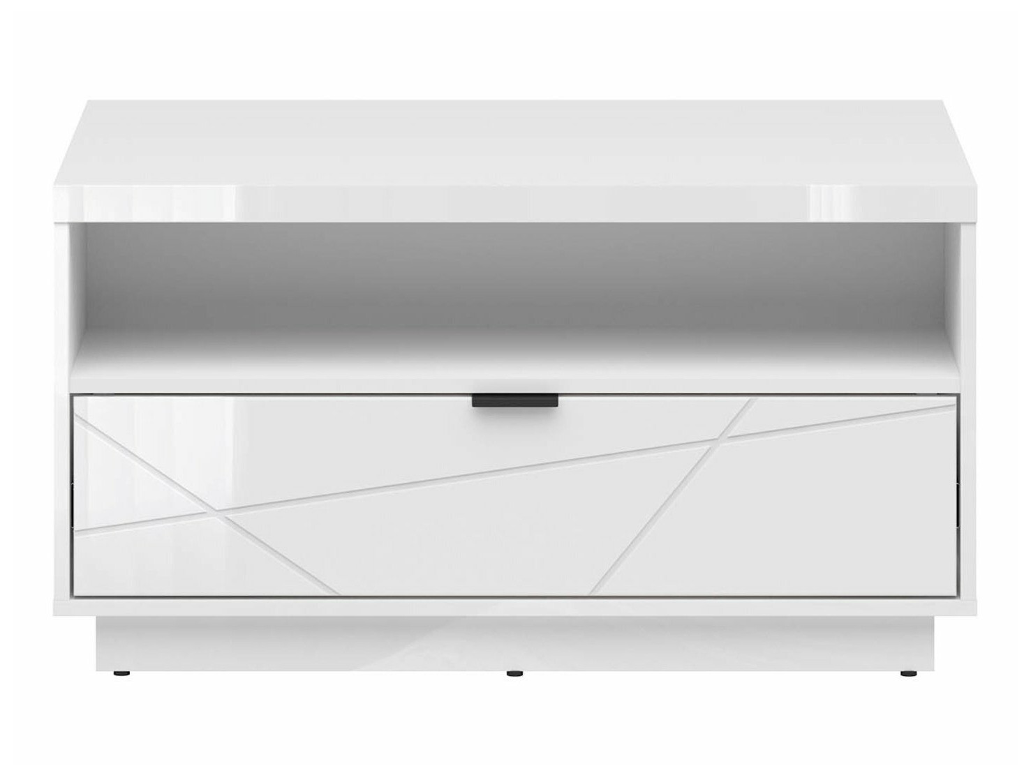 Table basse Fivale 117 (Blanc brillant + Blanc)