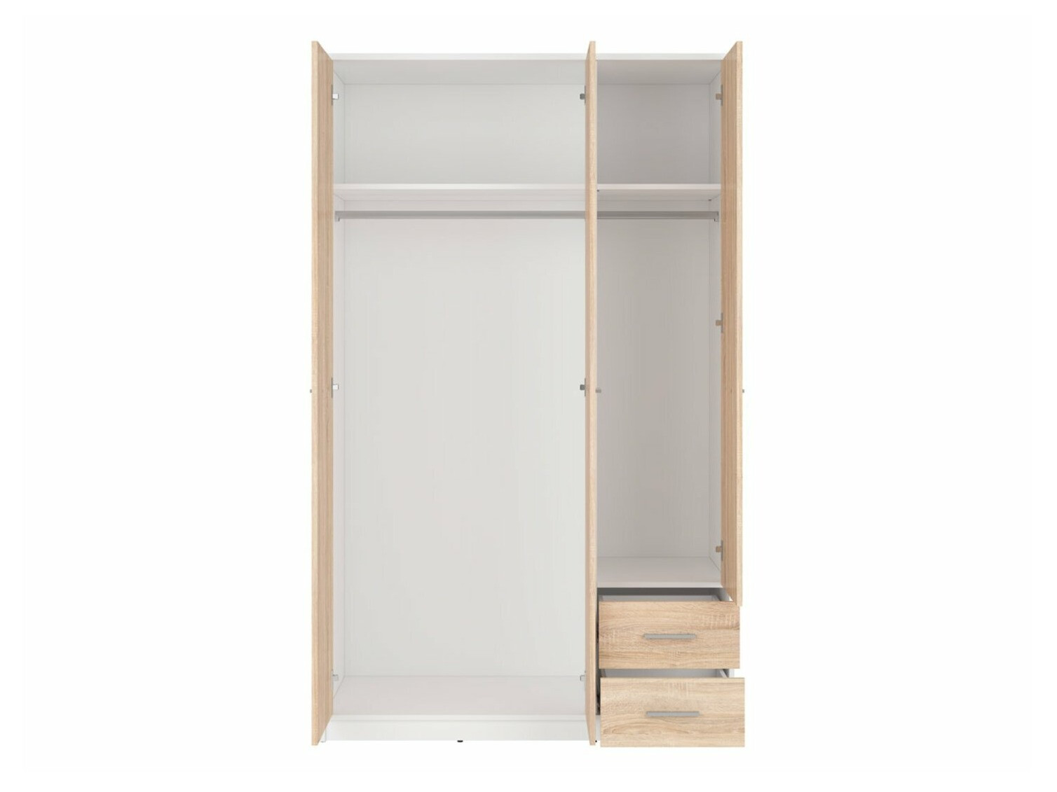 Armoire Novsore 134 (Blanc + Sonoma chêne)