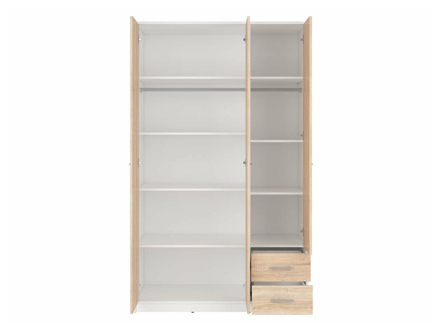 Armoire Novsore 134 (Blanc + Sonoma chêne)