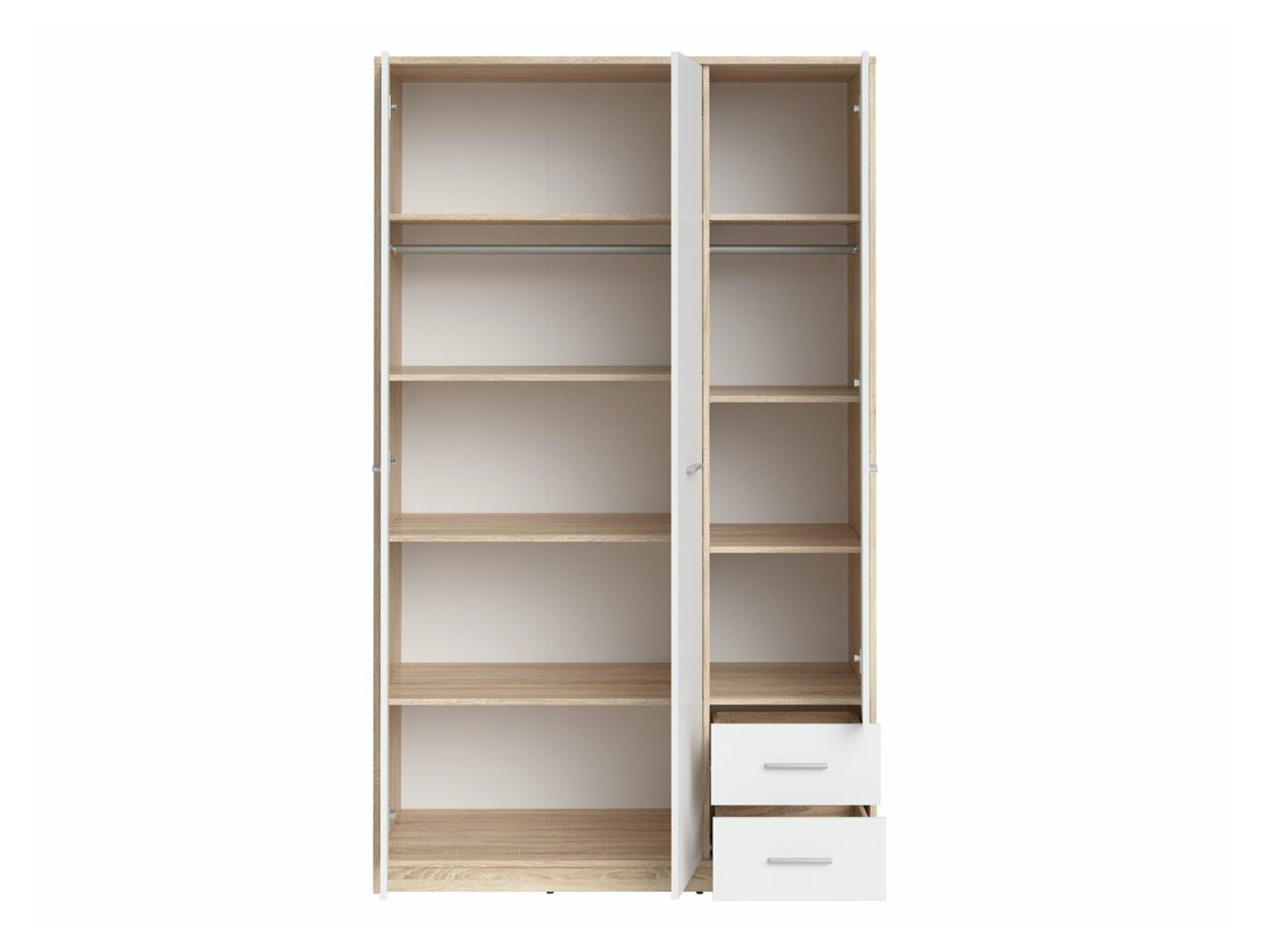 Armoire Novsore 134 (Sonoma chêne + Blanc)