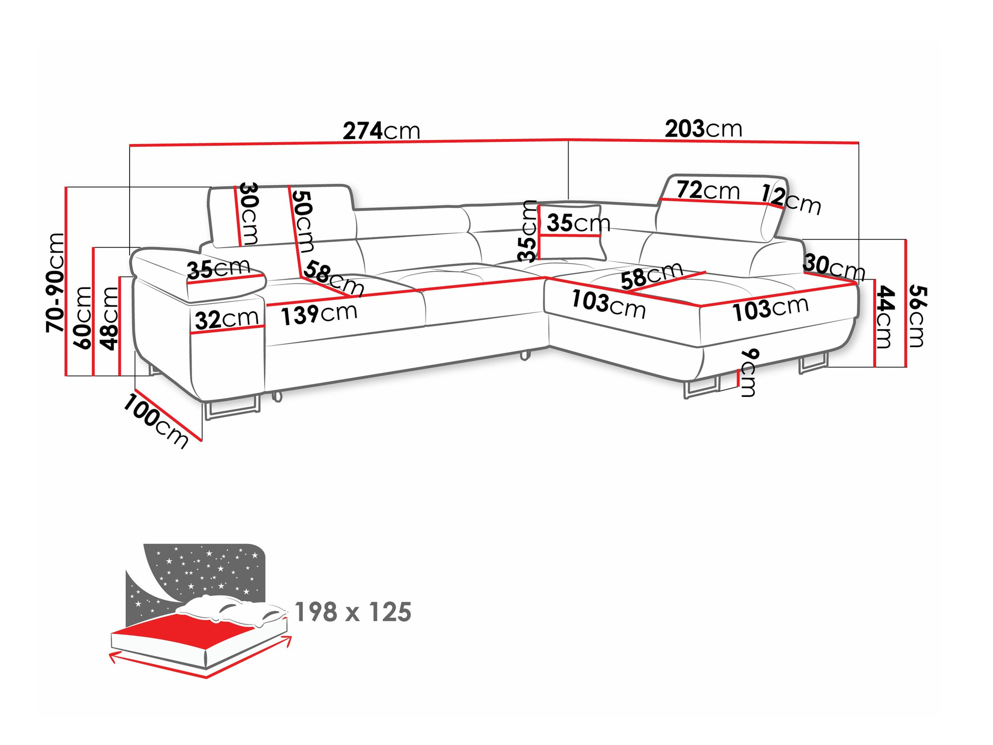 Canapé d'angle Comfivo Eliferu 100 (Soft 066 + Lux 03)