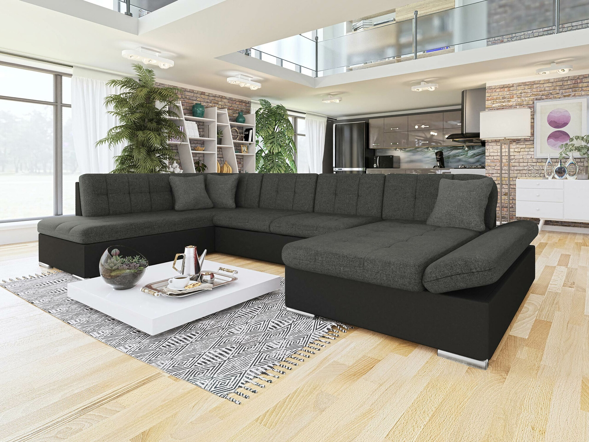 Canapé d'angle Comfivo Tilia (Soft 011 + Lux 06 + Lux 05)