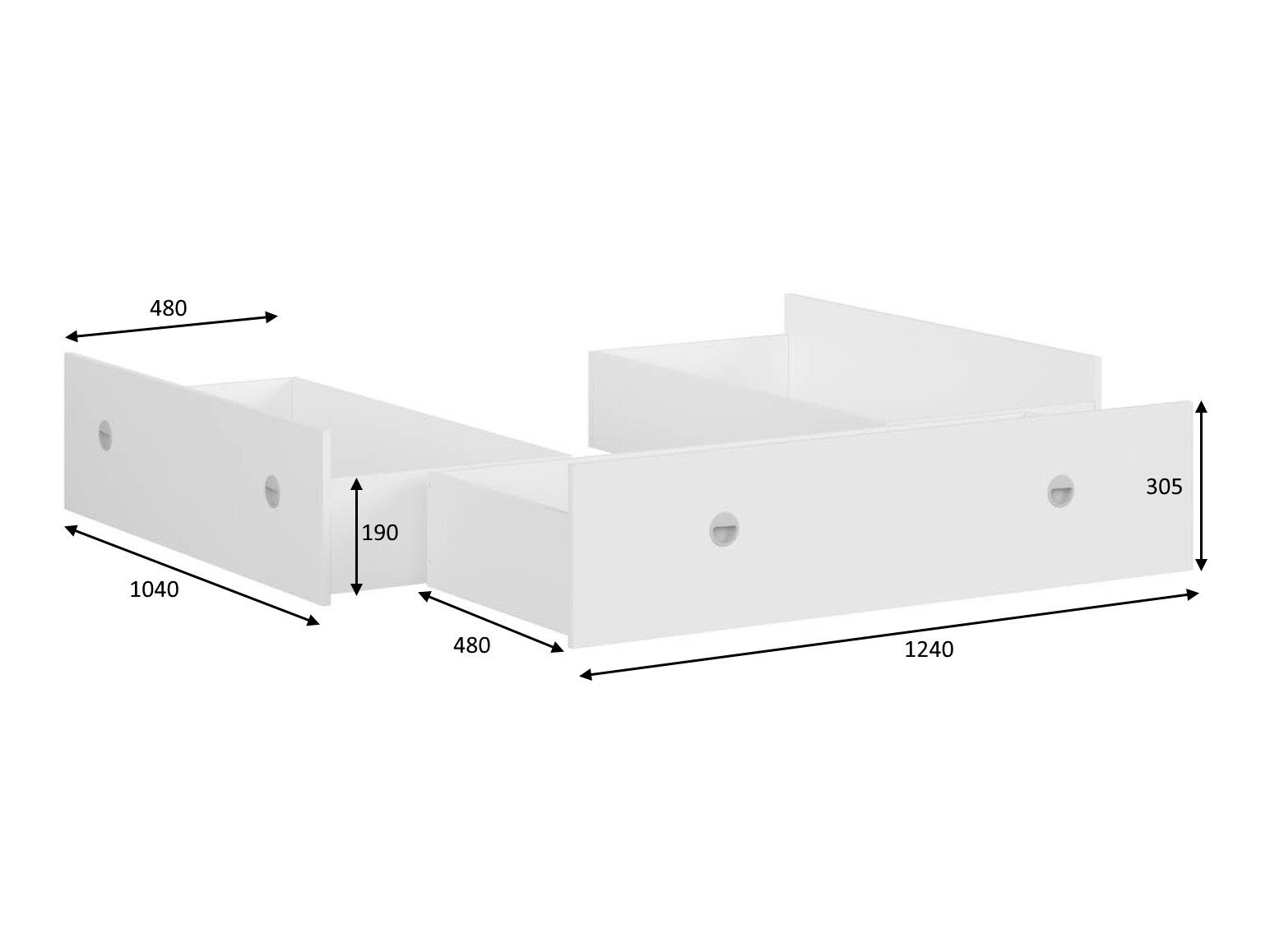 Boîte de literie Novsore 131 (Blanc) (3 pcs.)