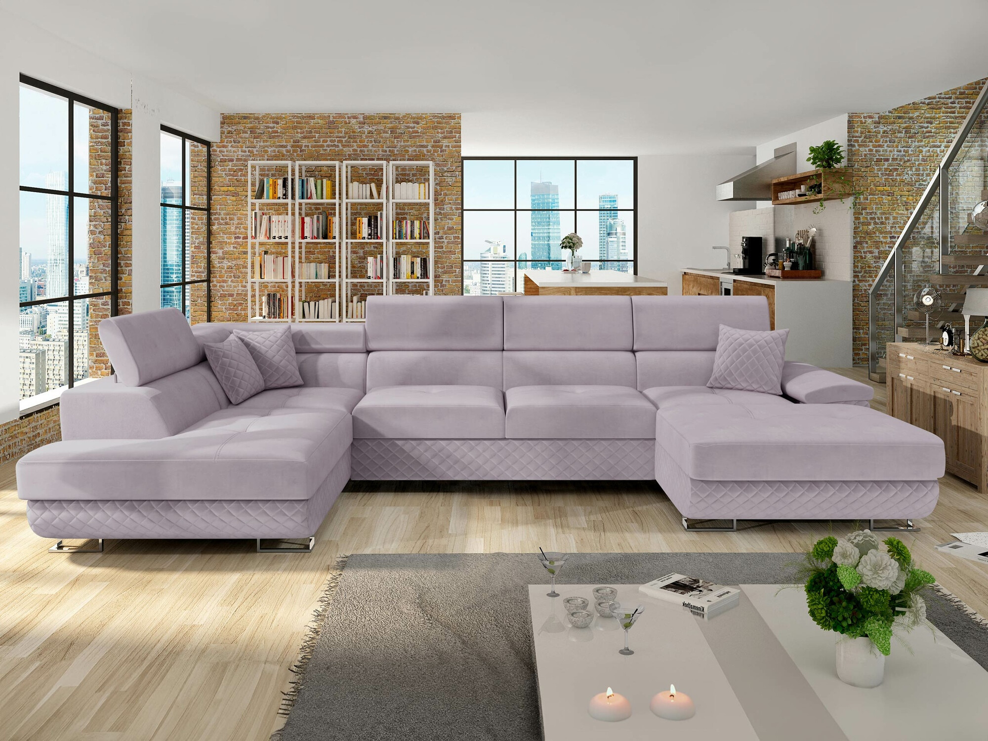 Canapé d'angle Comfivo Ruta V (Prestige 2765 Karo + Prestige 2765)