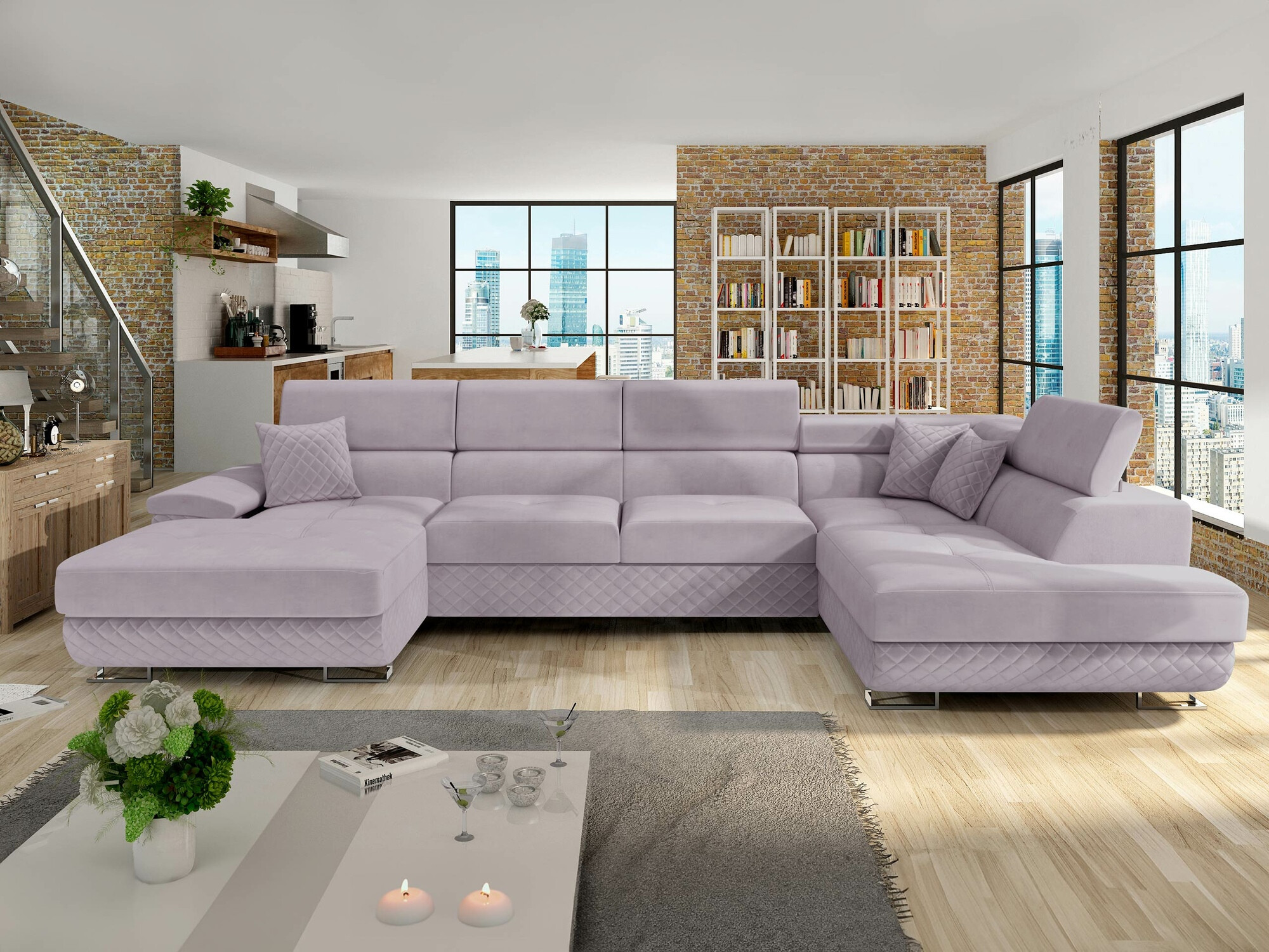 Canapé d'angle Comfivo Ruta V (Prestige 2765 Karo + Prestige 2765)