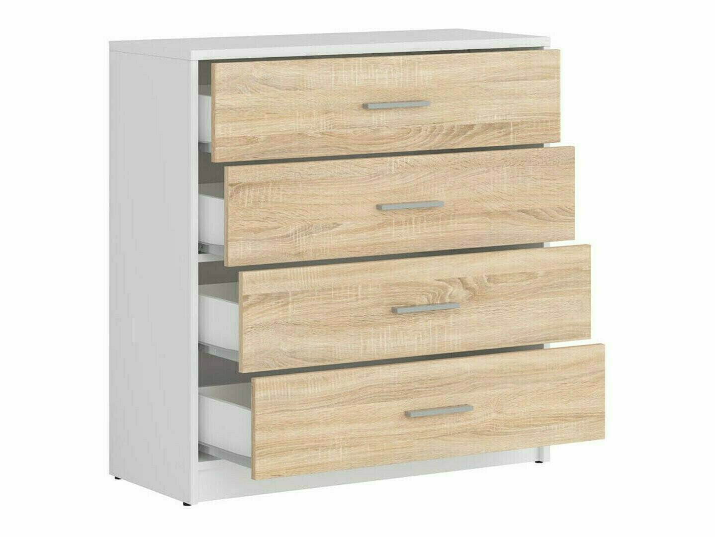Ensemble de chambre Novsore 147 (Blanc + Sonoma chêne)