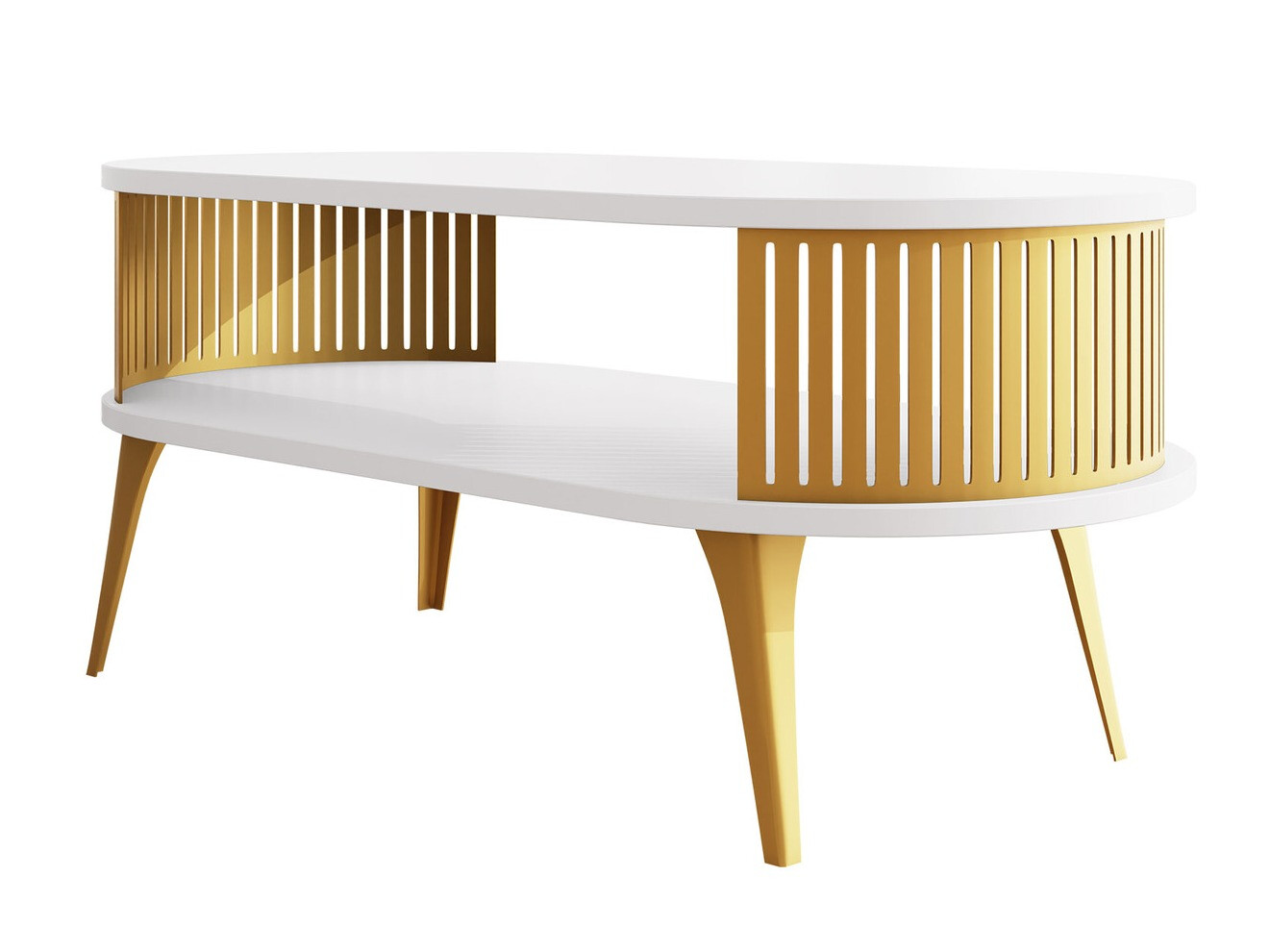 Table basse Vitum IV (Doré + Blanc)