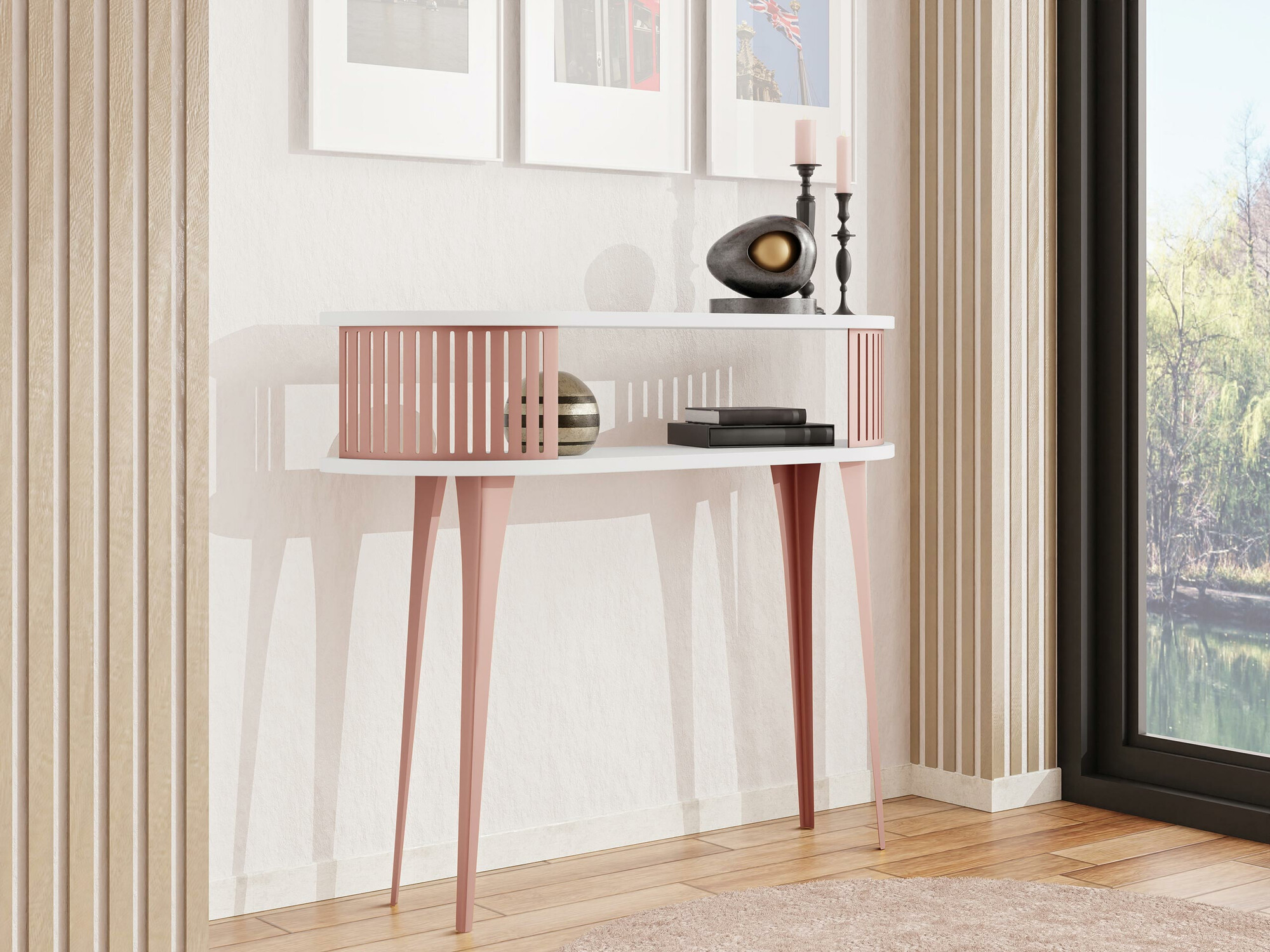 Console Vitum II (Rose + Blanc)