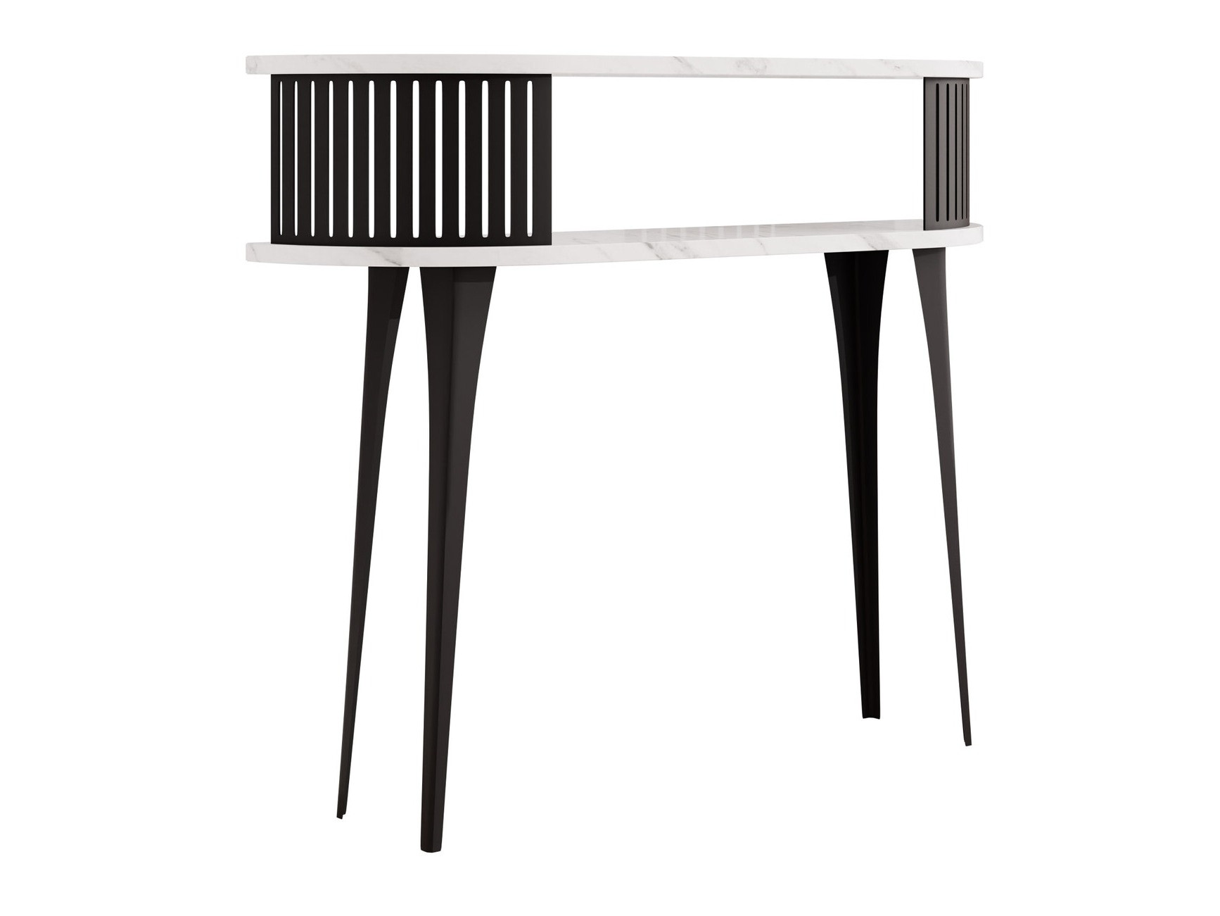 Console Vitum (Noir + Marbre blanc)