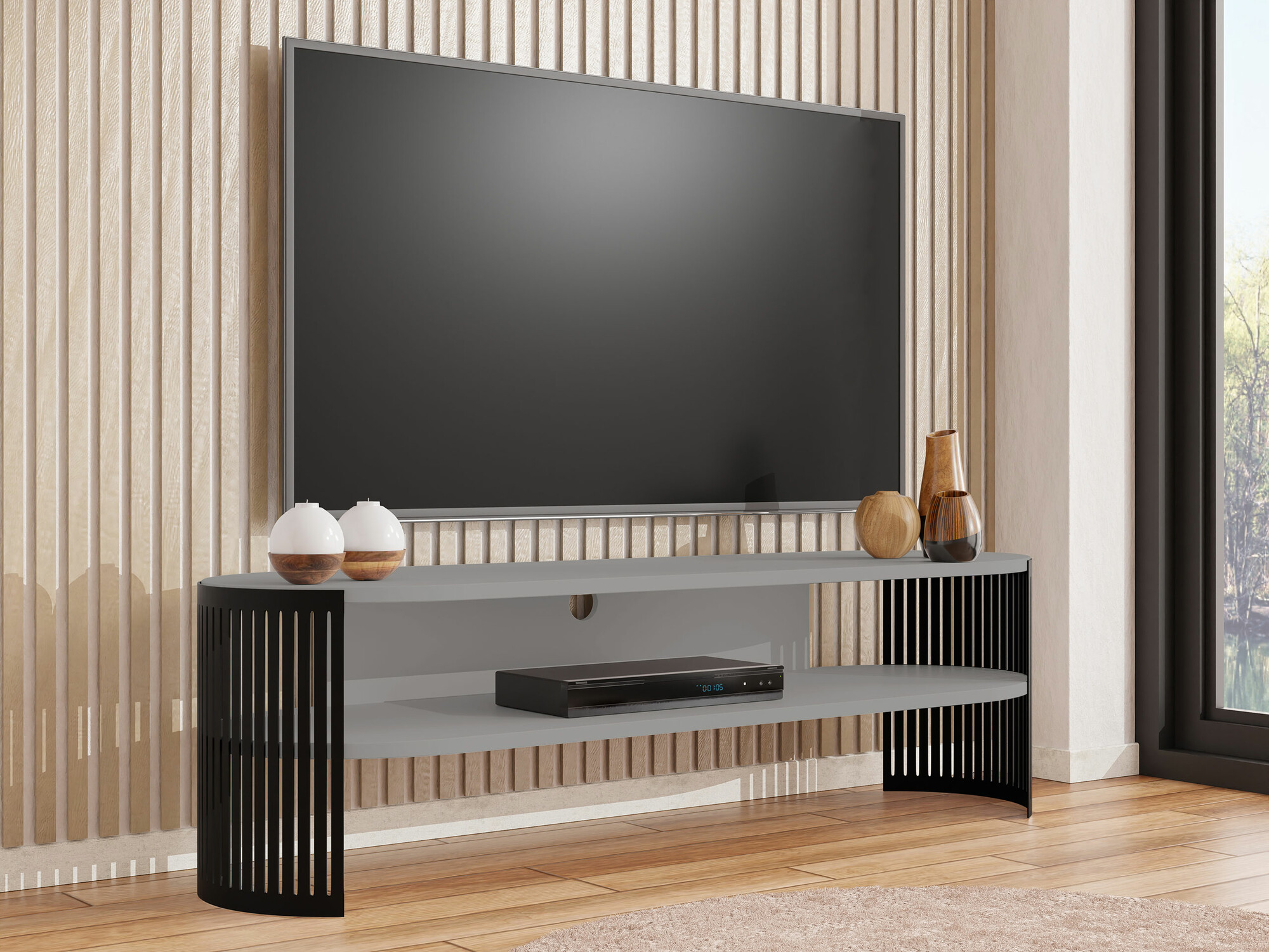 Meuble TV Civer (Noir + Graphite)