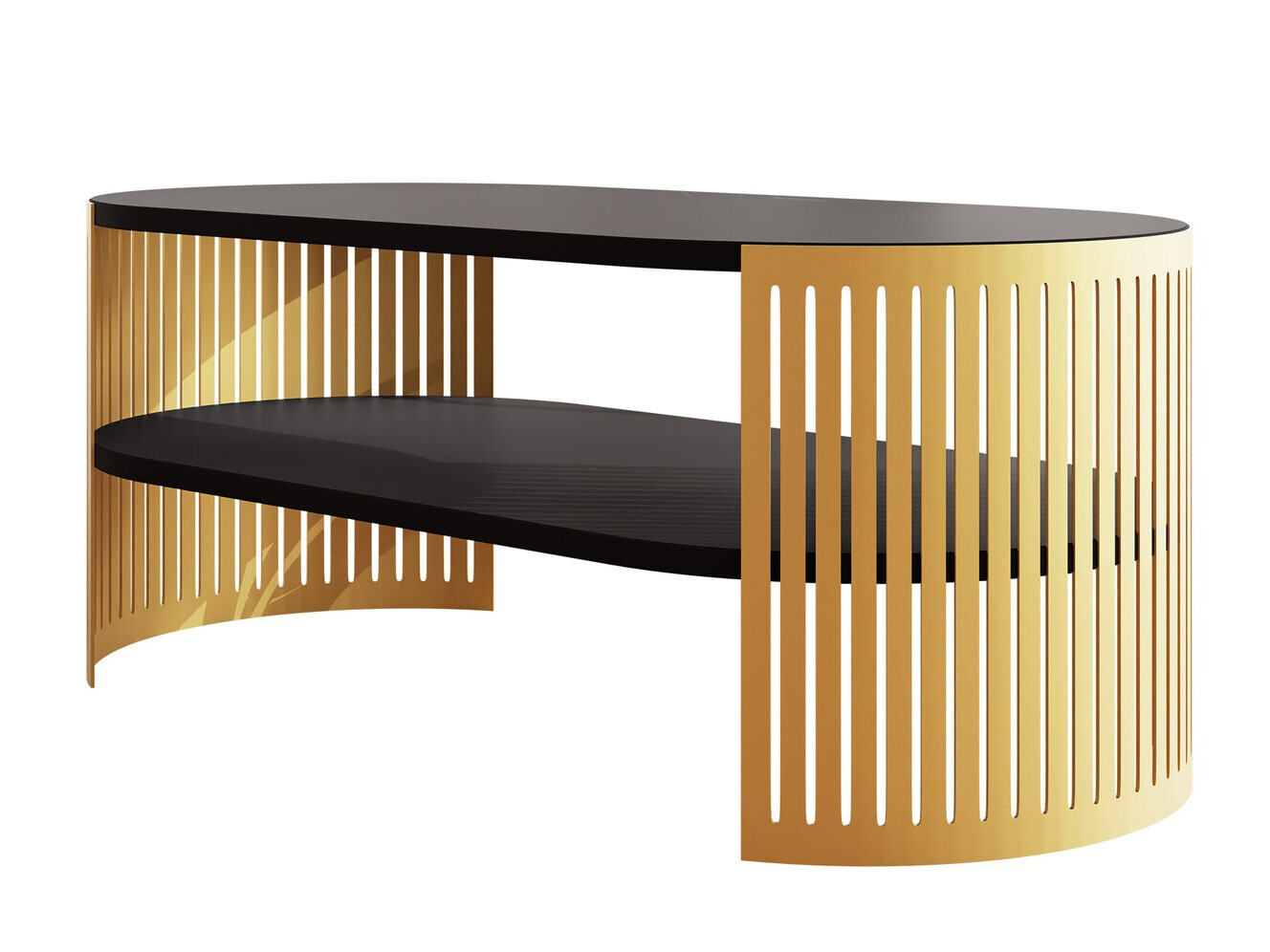 Table basse Civer IV (Doré + Noir)