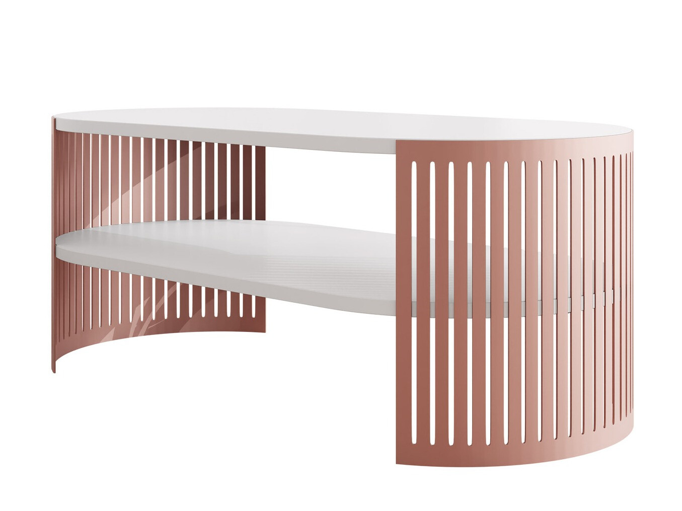 Table basse Evanola 105 (Rose + Blanc)