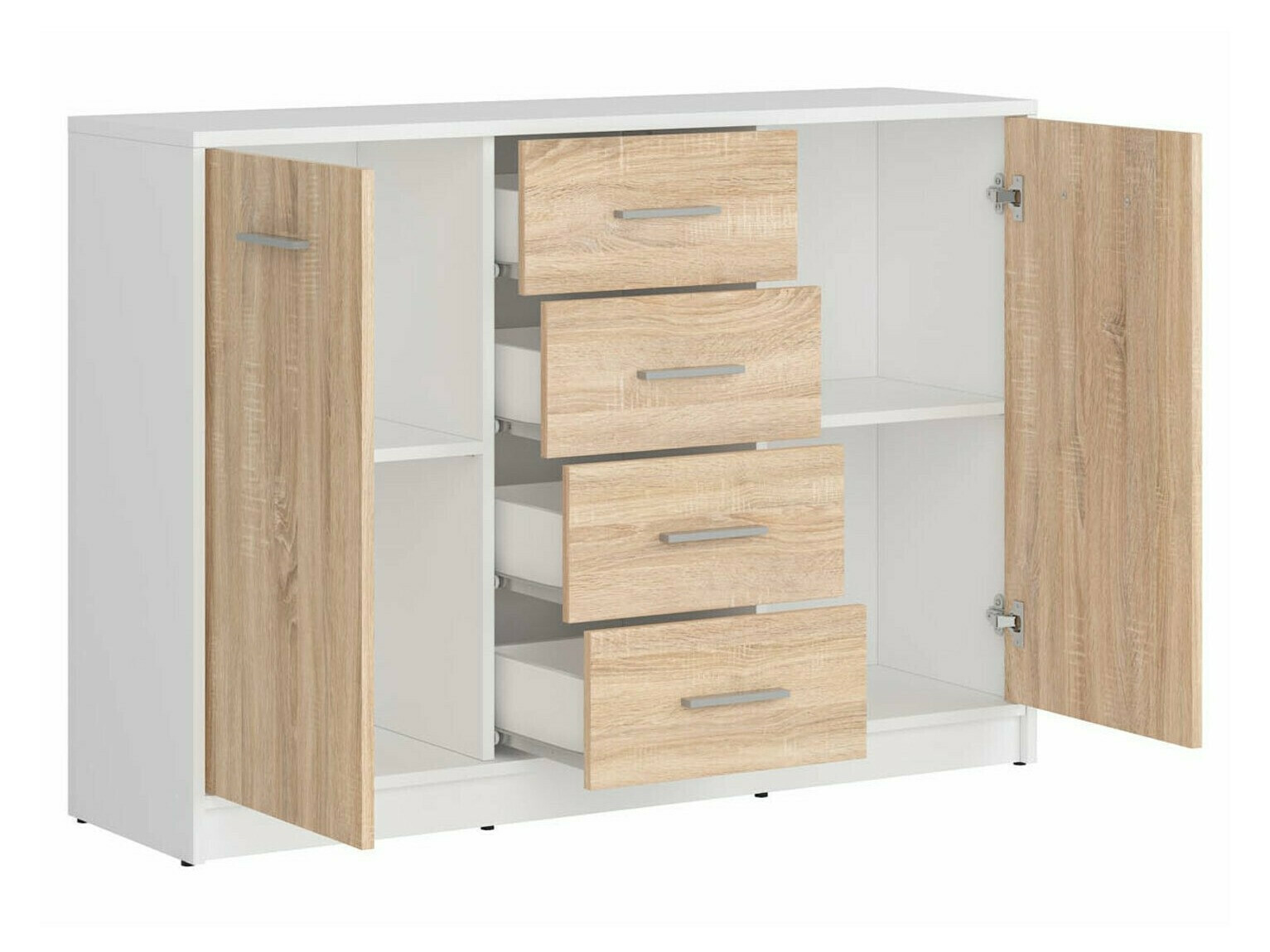 Ensemble de chambre Novsore 149 (Blanc + Sonoma chêne)