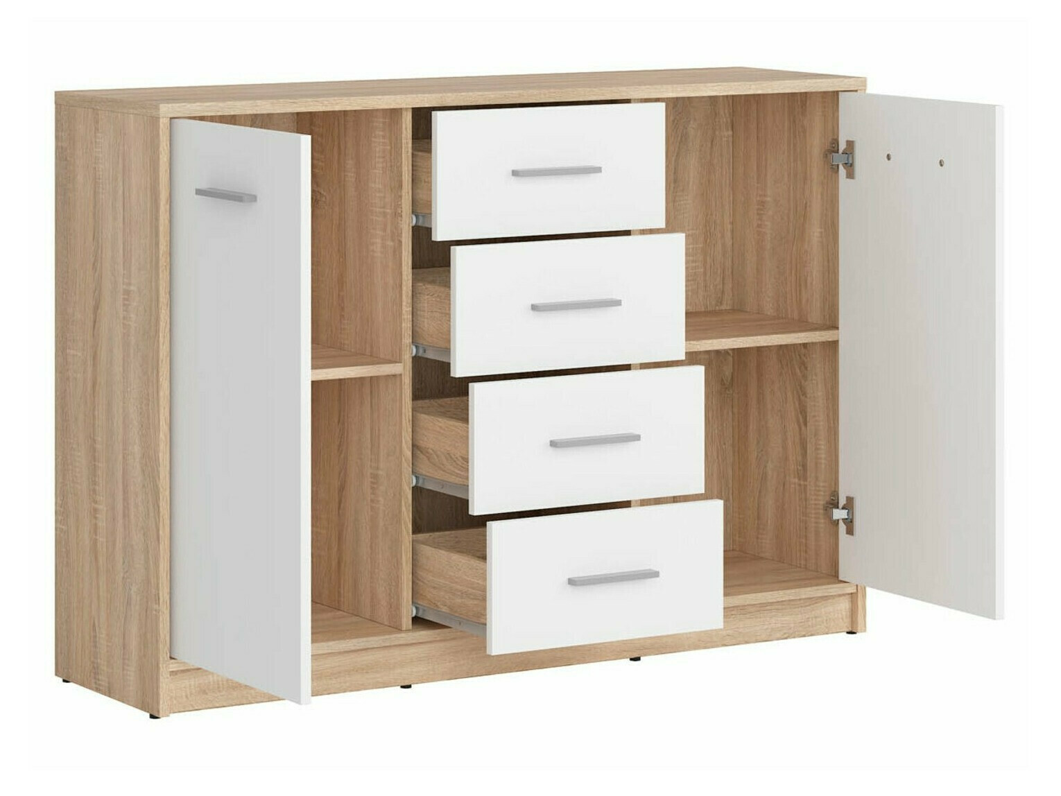 Ensemble de chambre Novsore 149 (Sonoma chêne + Blanc)