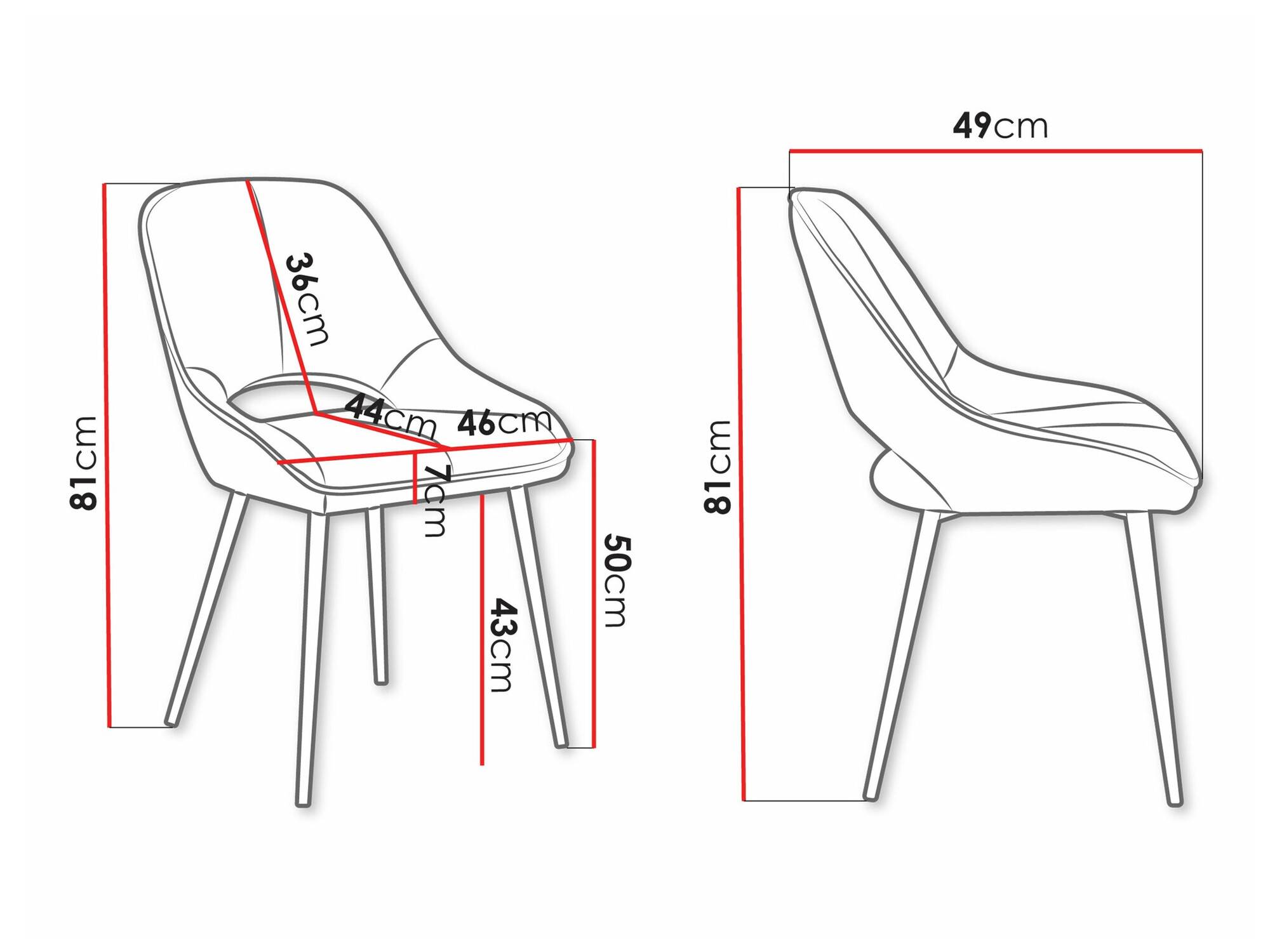 Chaise Comfivo Hilaritas XII (Noir)