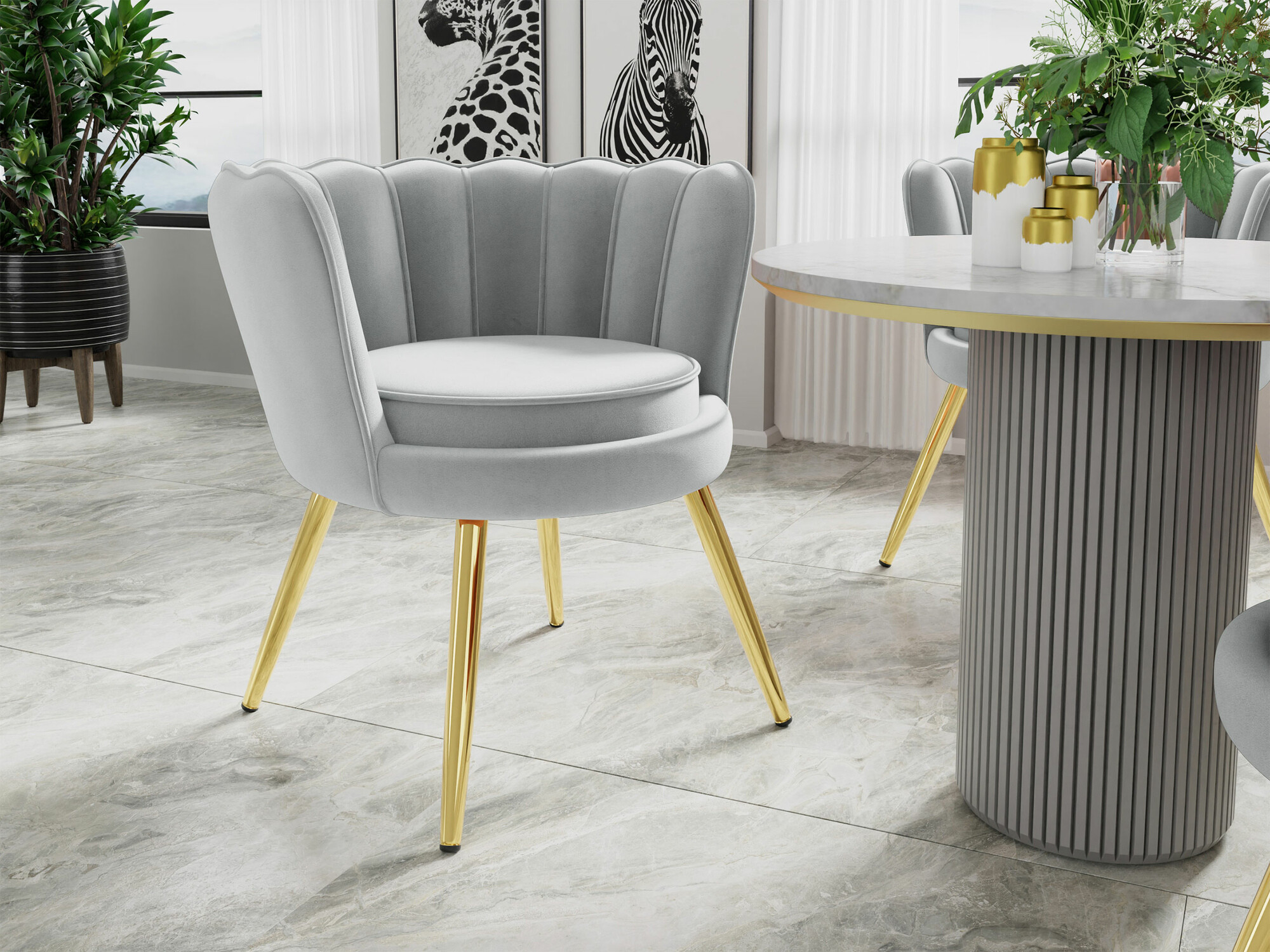 Fauteuil Comfivo Univae (Gris + Doré)