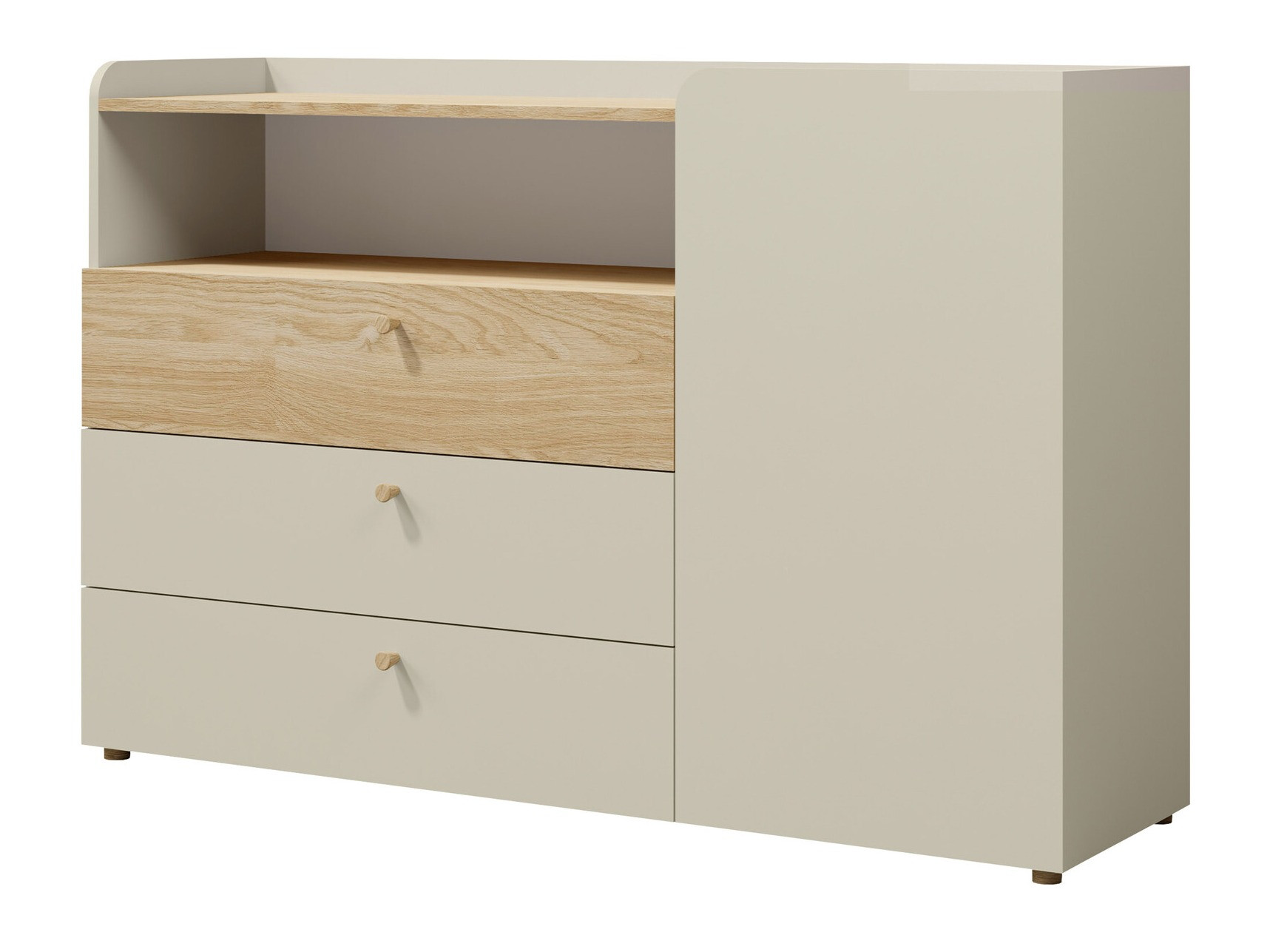 Commode Domcali 107 (Beige + Chêne)