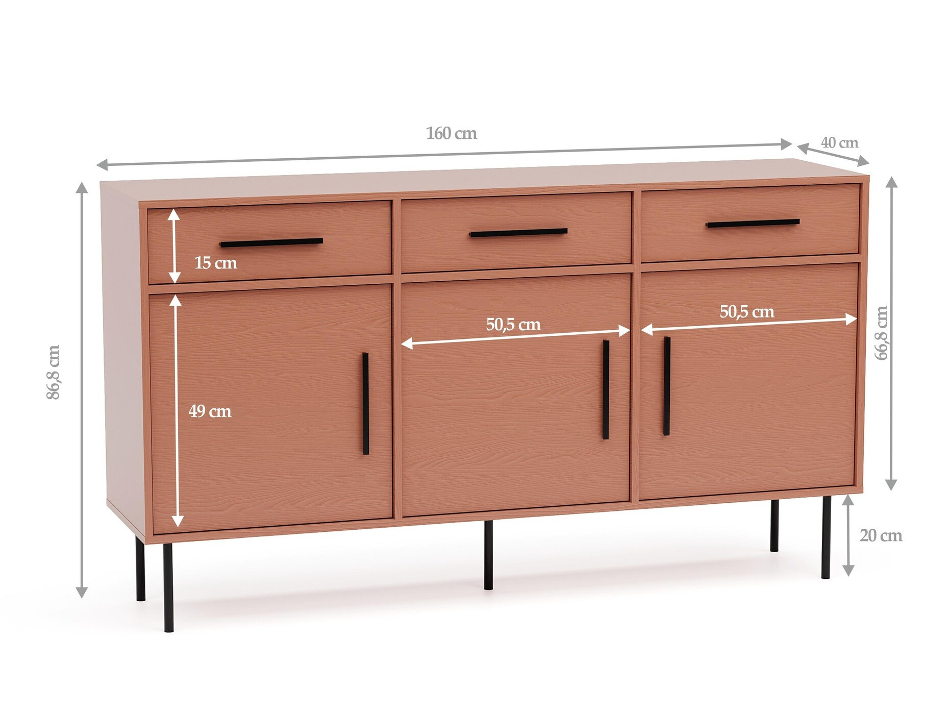 Commode Mansfield 104 (Brun clair)