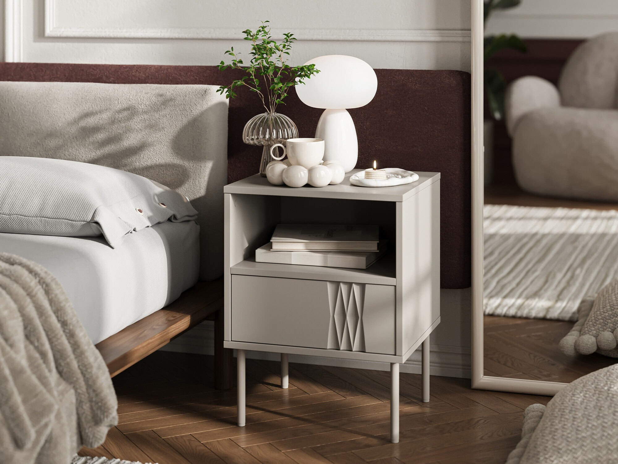 Ensemble de tables de chevet Tolete 106 (Beige)