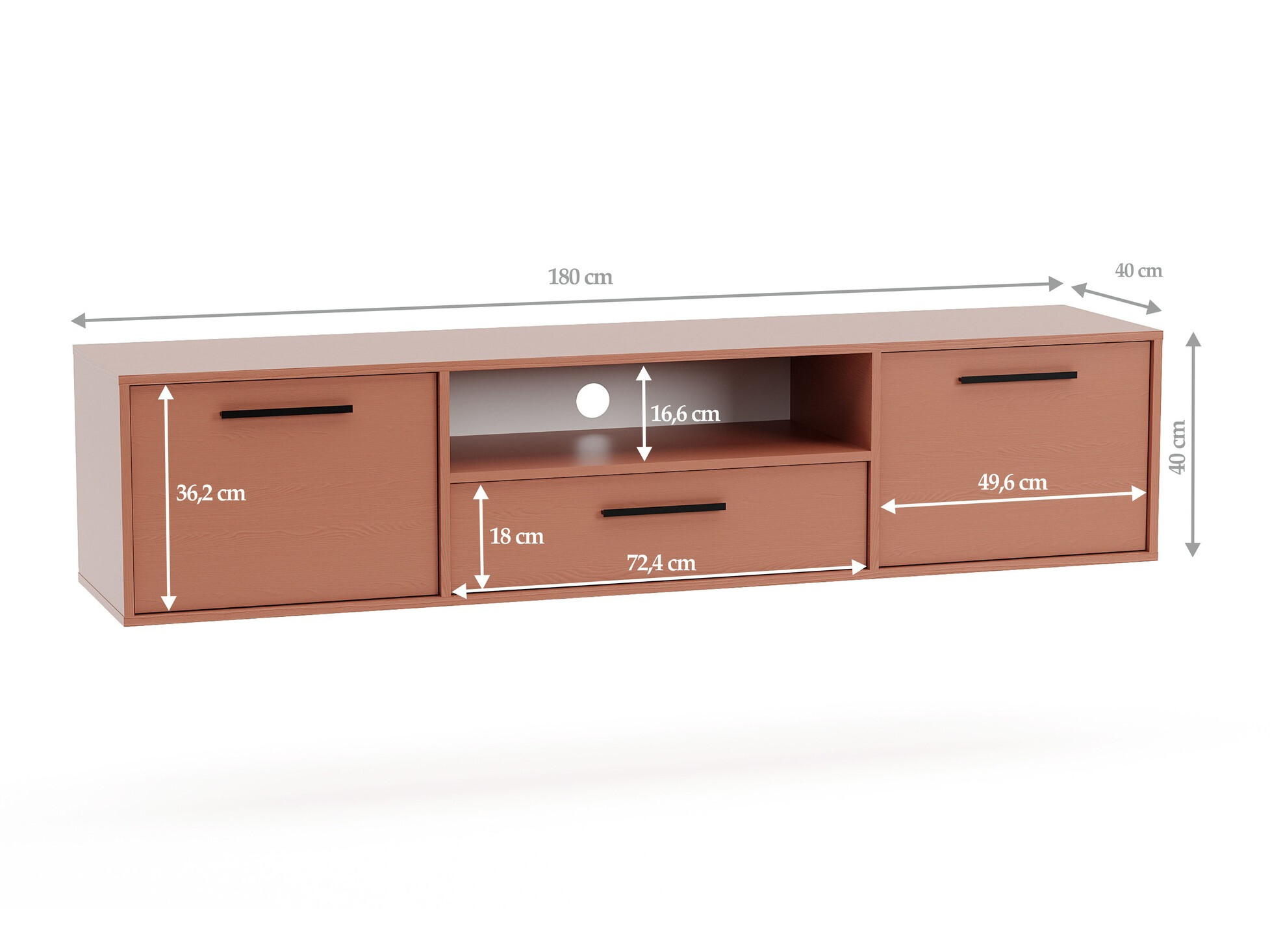 Meuble TV Mansfield 105 (Brun clair)