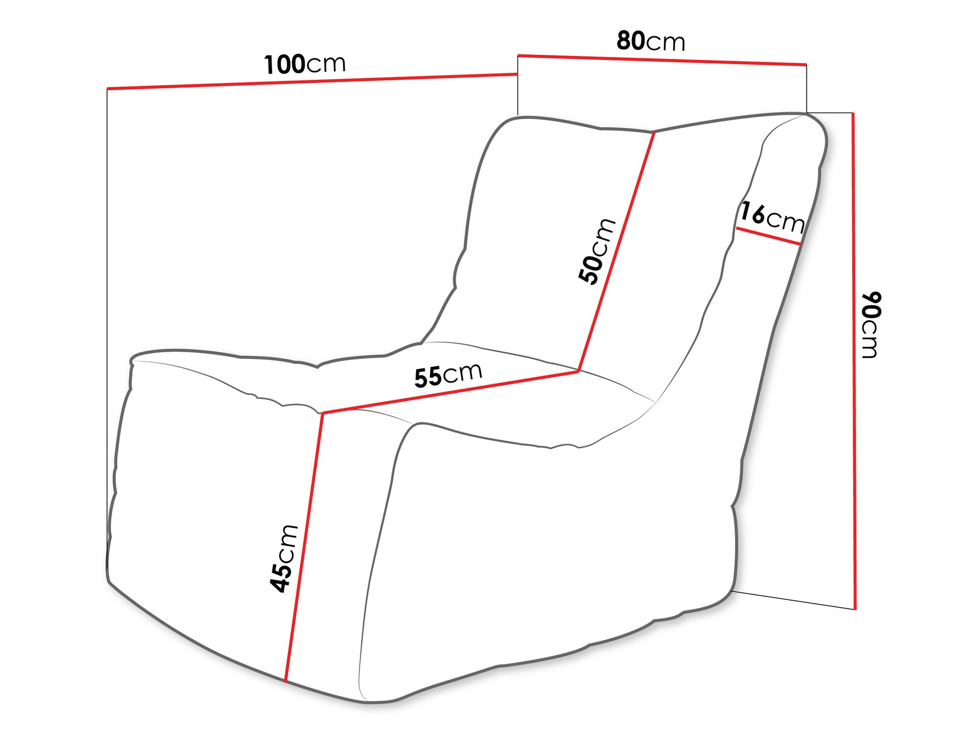 Pouf poire Passeral (Poso 100)