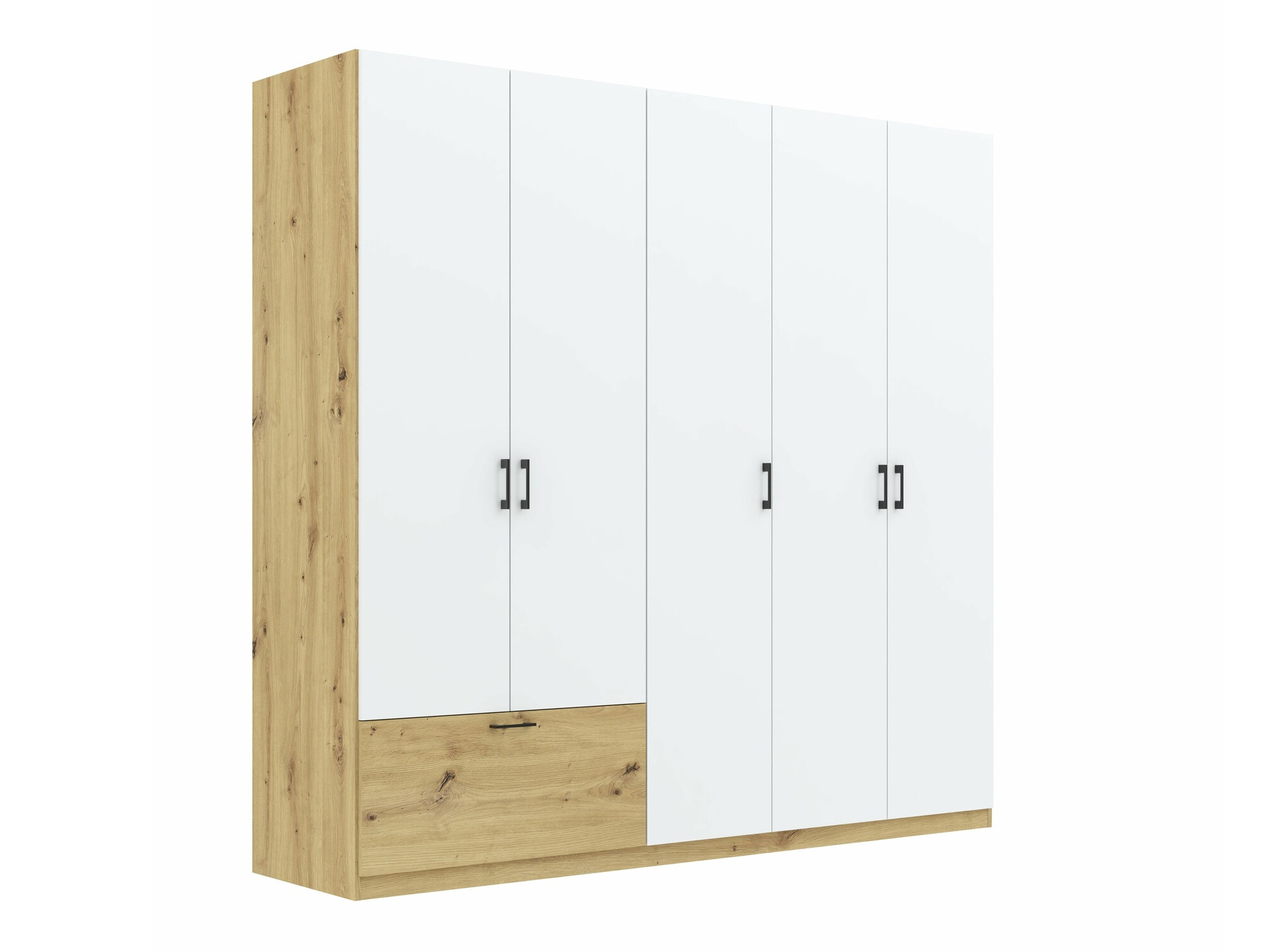 Armoire Bristol 249 (Chêne Artisan + Blanc)