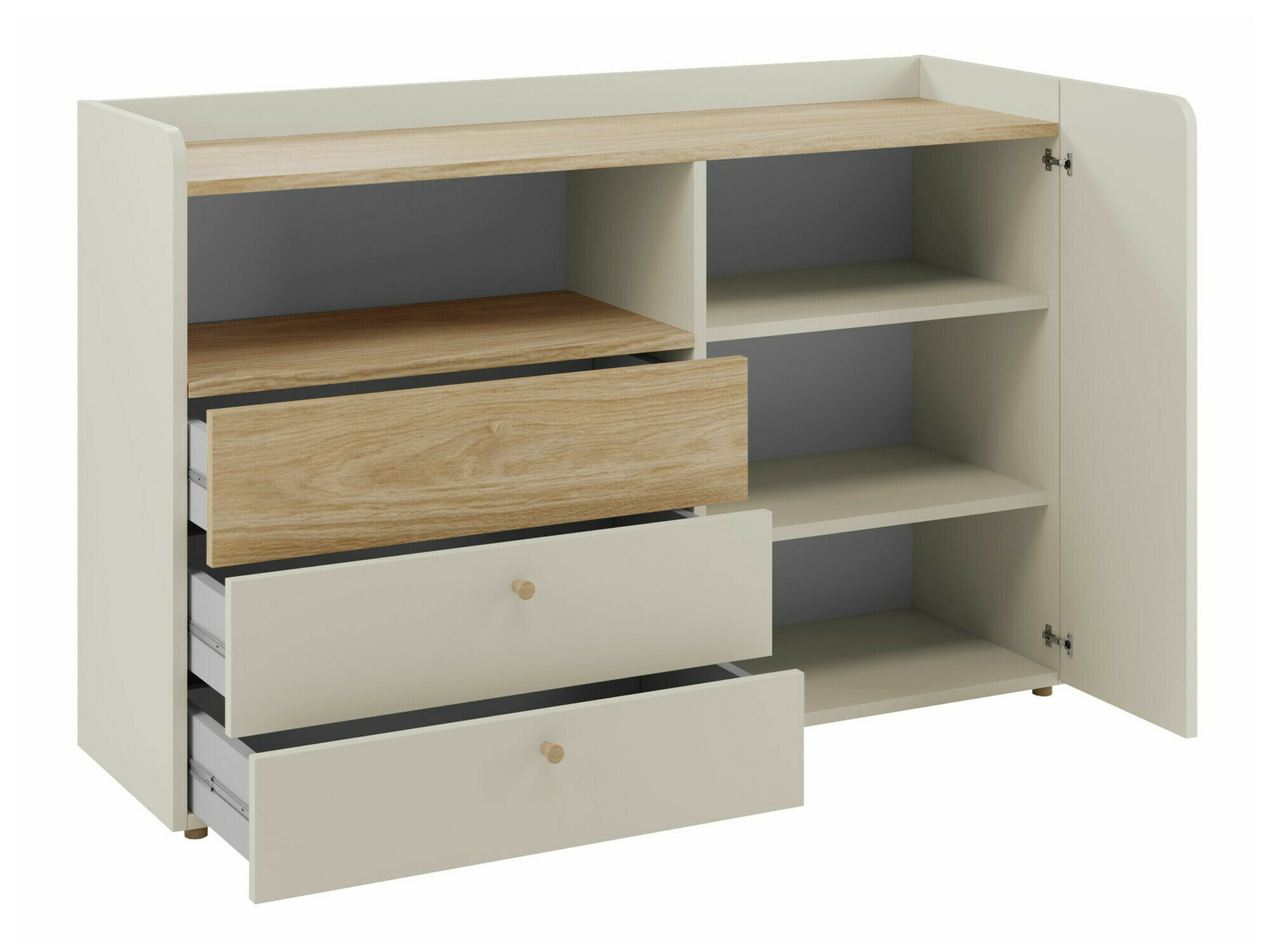 Ensemble de meubles Domcali 115 (Gris + Chêne)