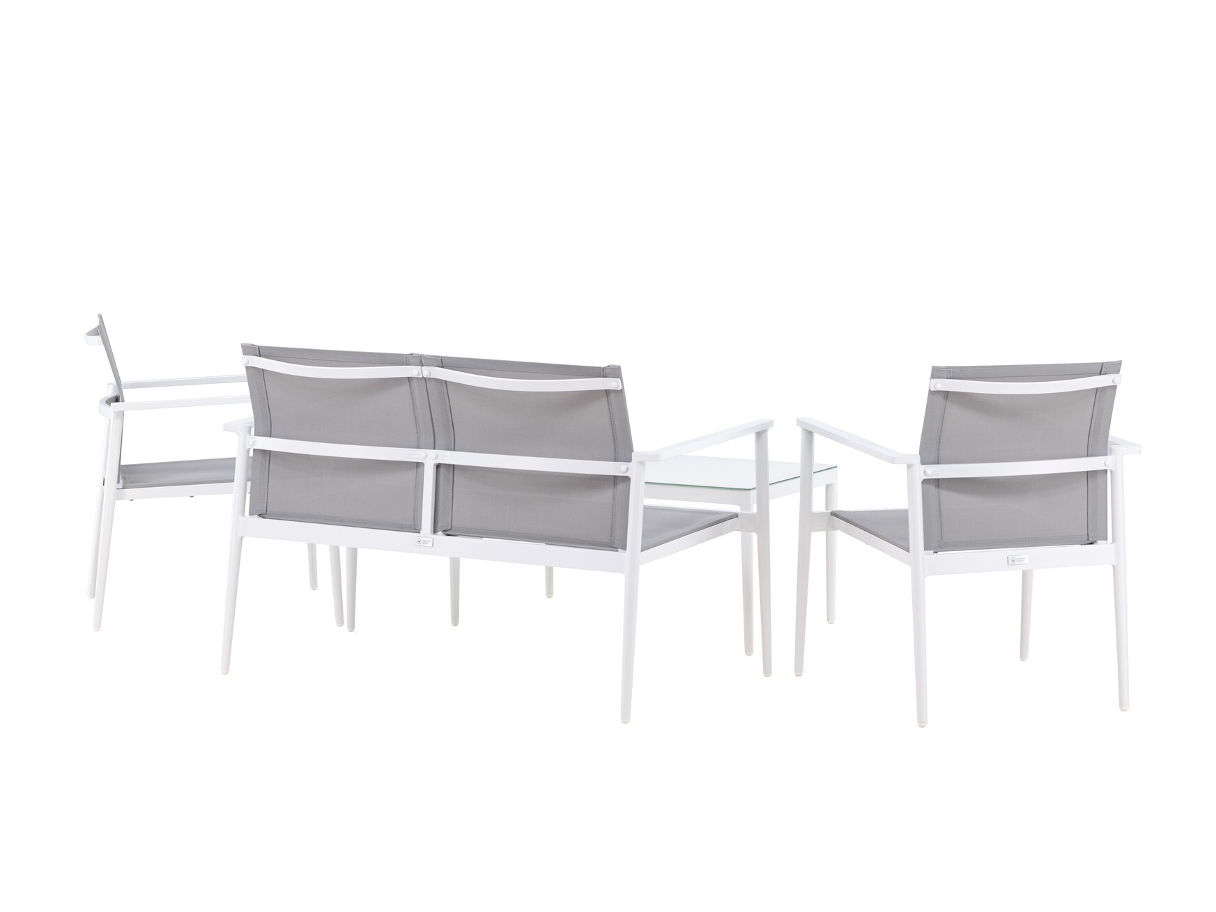 Ensemble de mobilier de jardin Dallas 4632 (Blanc + Gris)