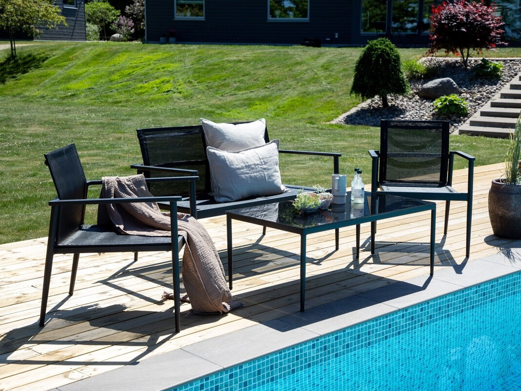 Ensemble de mobilier de jardin Dallas 4632 (Noir)