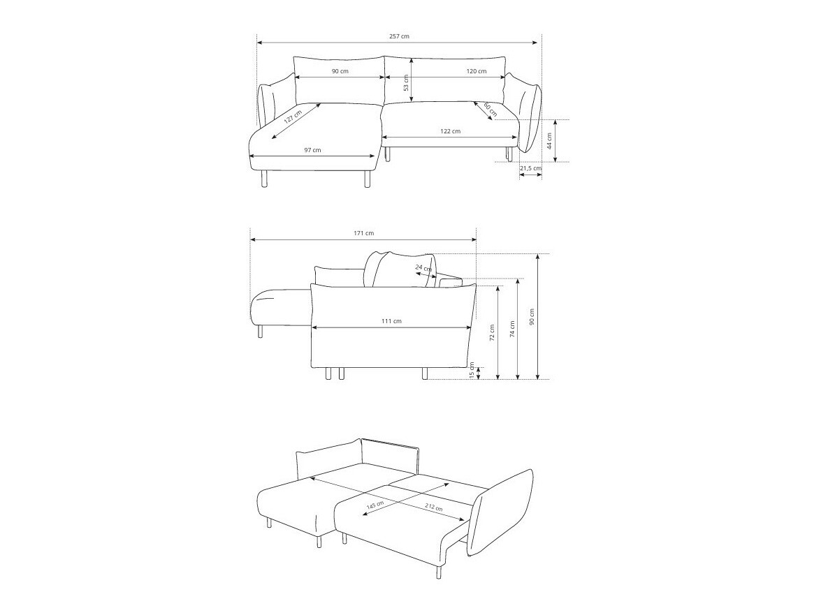 Canapé d'angle Kingston 145 (Anthology 20)