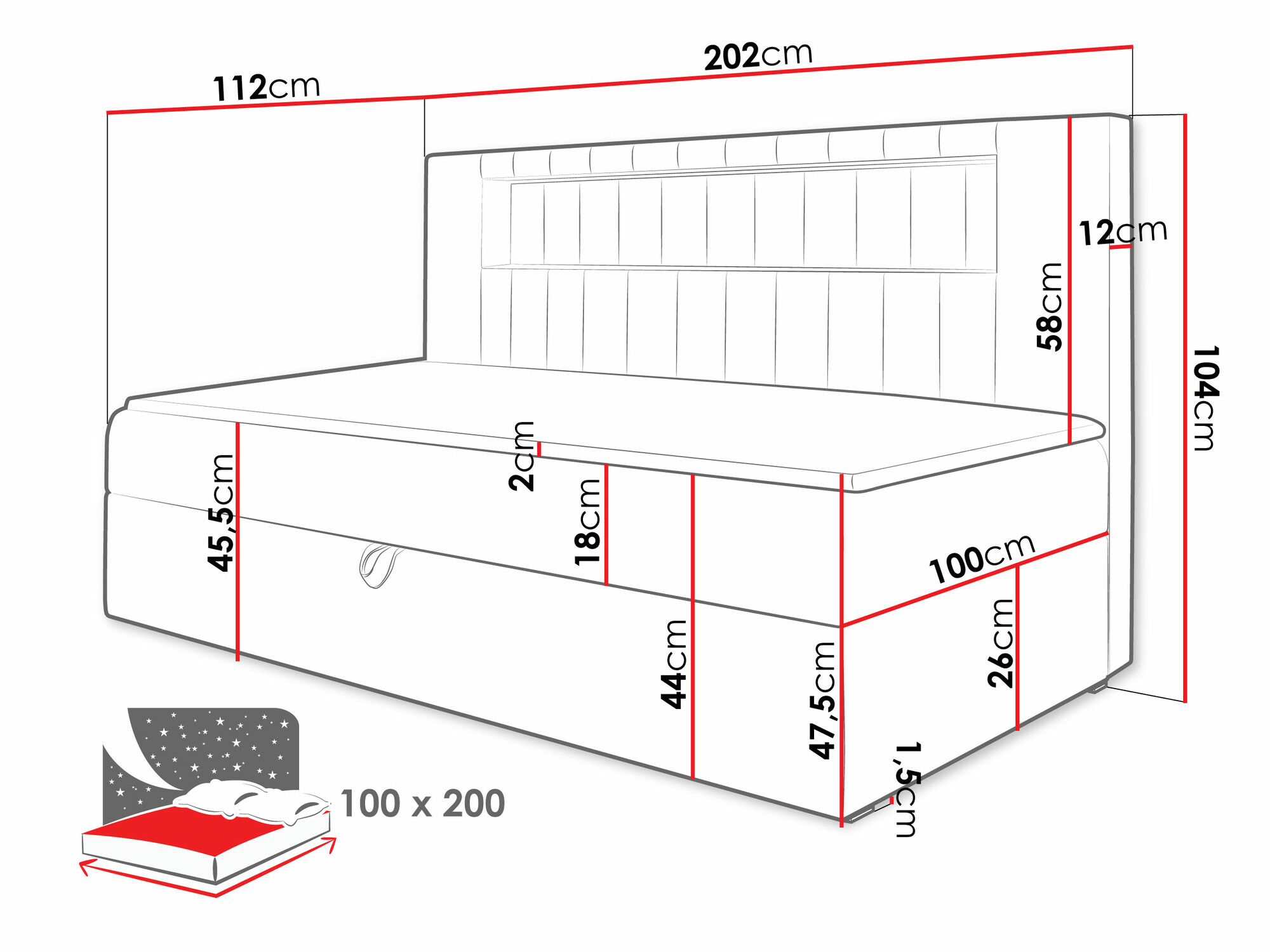 Lit boxspring Lucus IV (Soft 017 + Fresh 11)