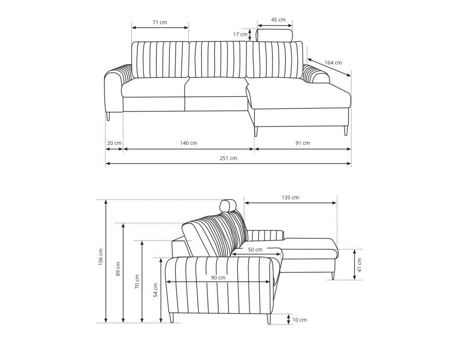 Canapé d'angle Kingston 163 (Loft 18)