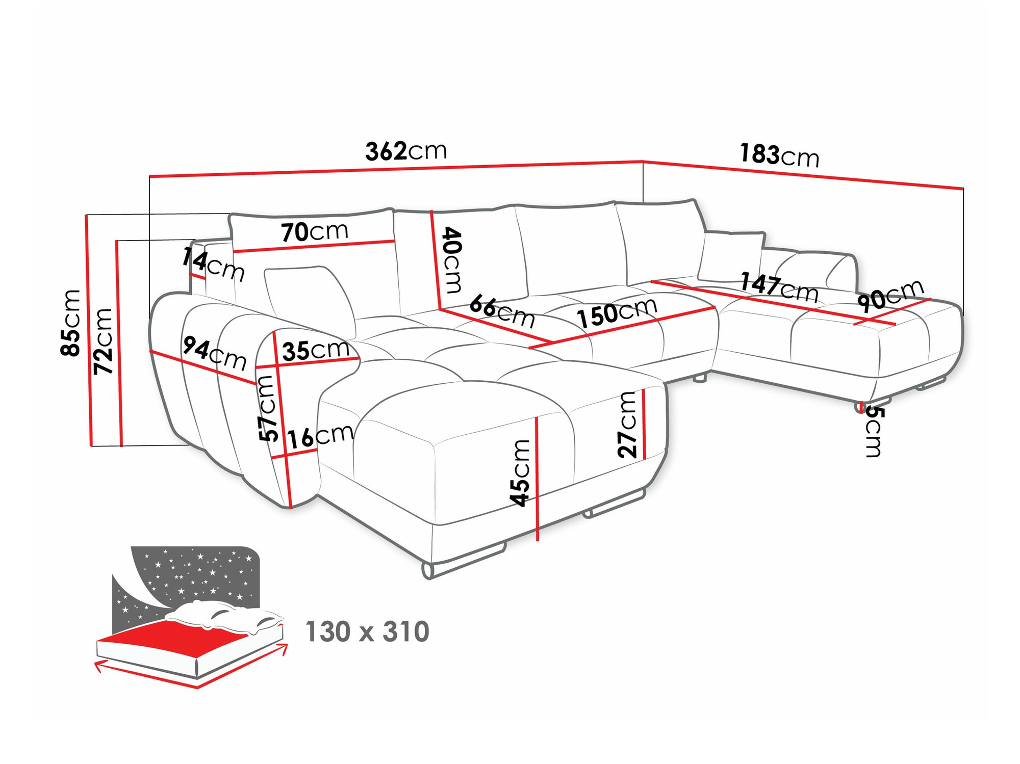 Canapé d'angle Signis I (Velo 621)