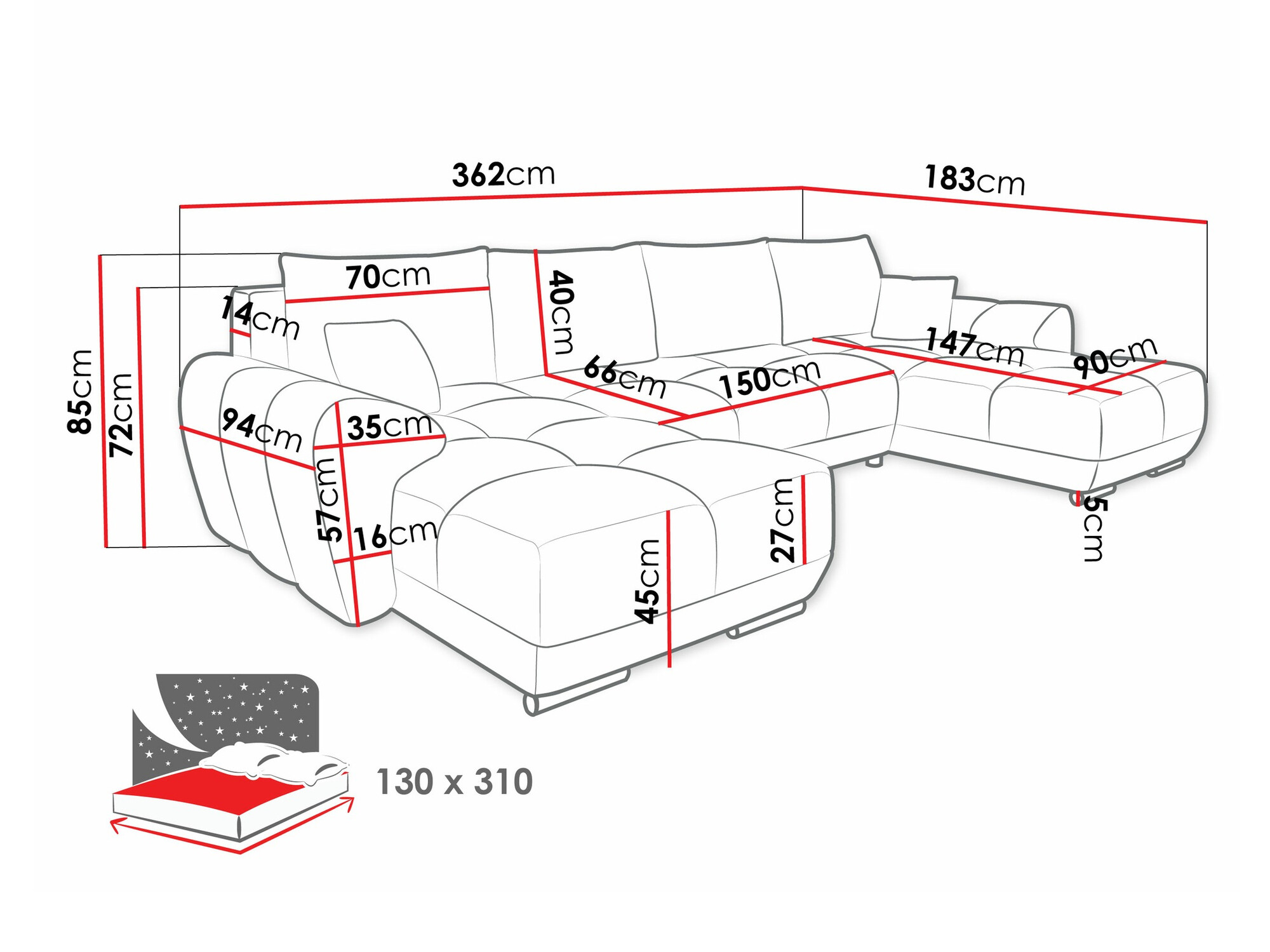 Canapé d'angle Signis I (Velo 627)
