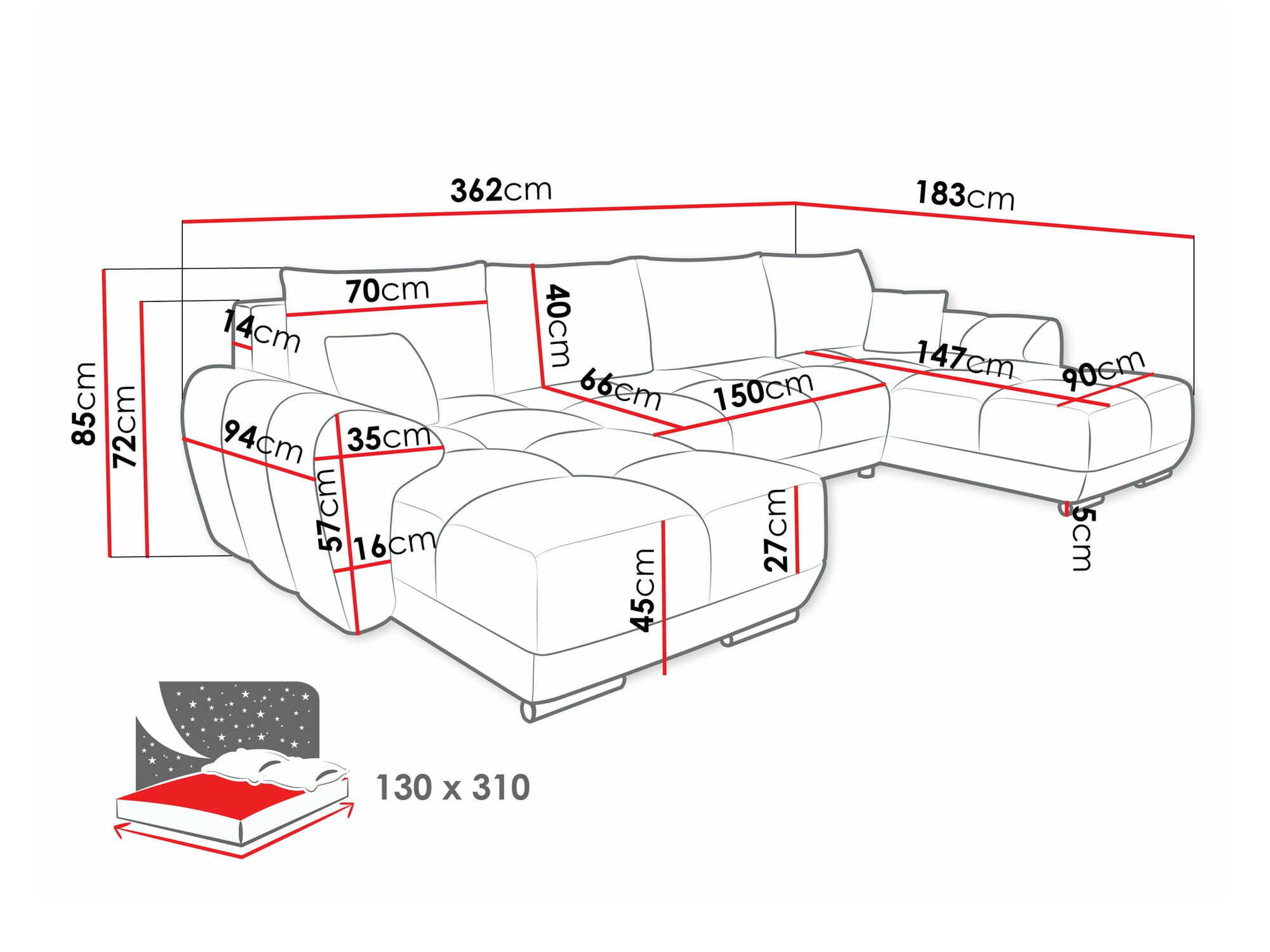 Canapé d'angle Signis I (Velo 633)