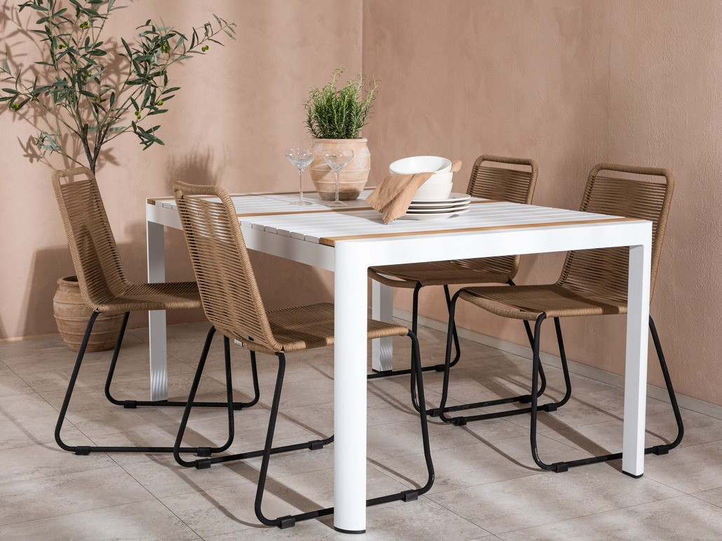 Ensemble table et chaises Dallas 4671 (Blanc)