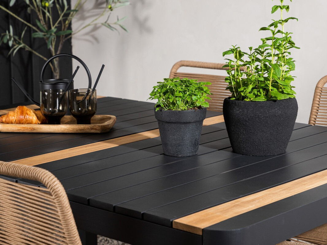 Ensemble table et chaises Dallas 4671 (Noir)