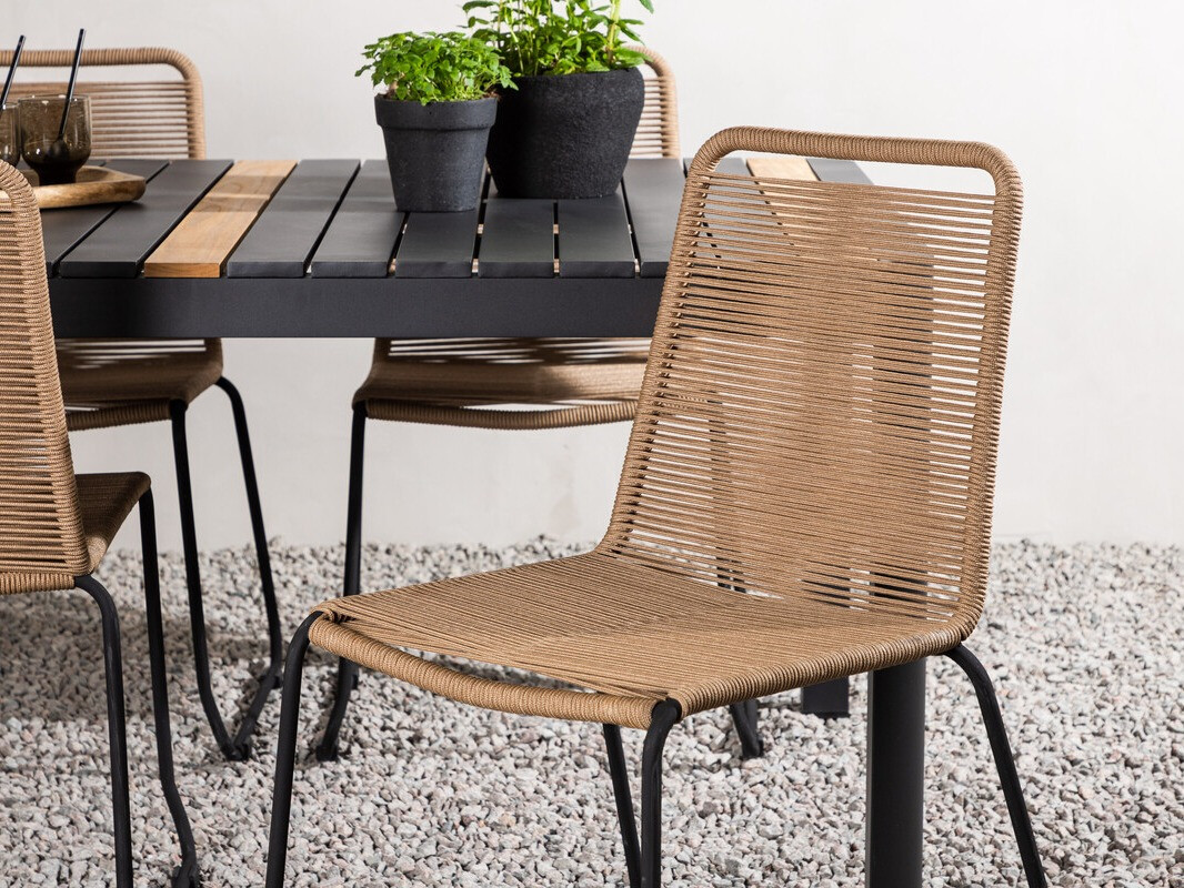 Ensemble table et chaises Dallas 4671 (Noir)