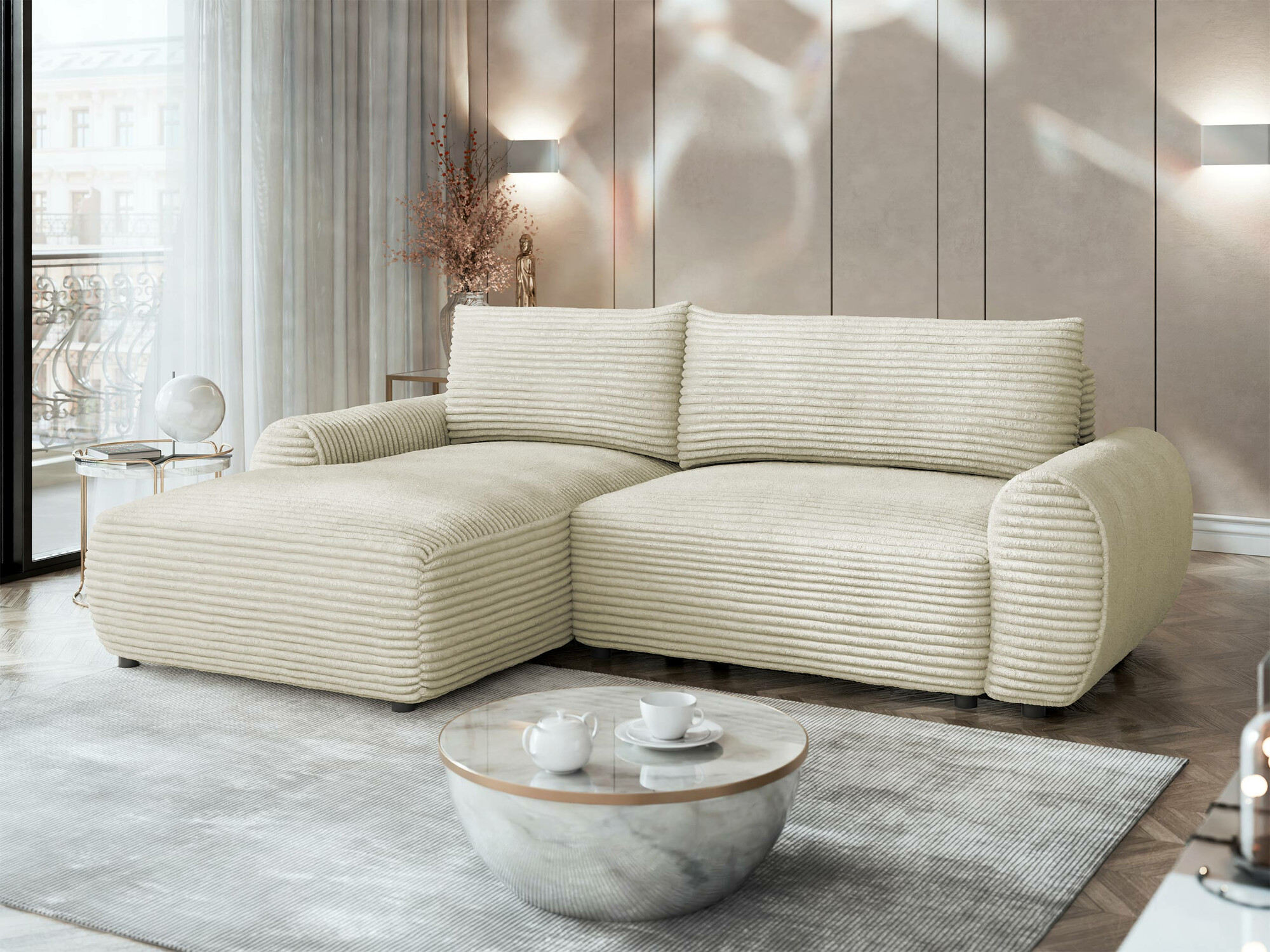 Canapé d'angle TrendyNest Strigina (Tilia 03)
