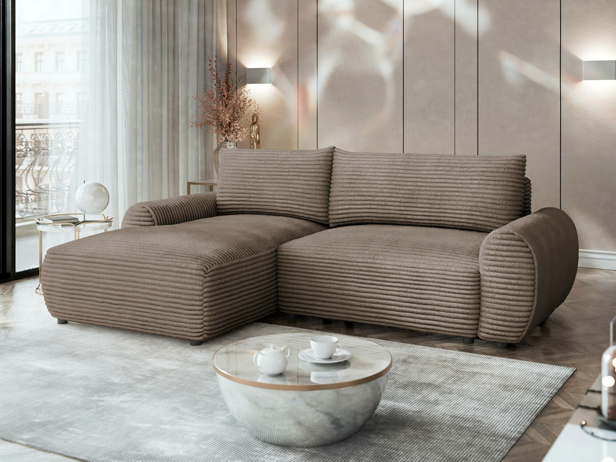 Canapé d'angle TrendyNest Strigina (Tilia 17)
