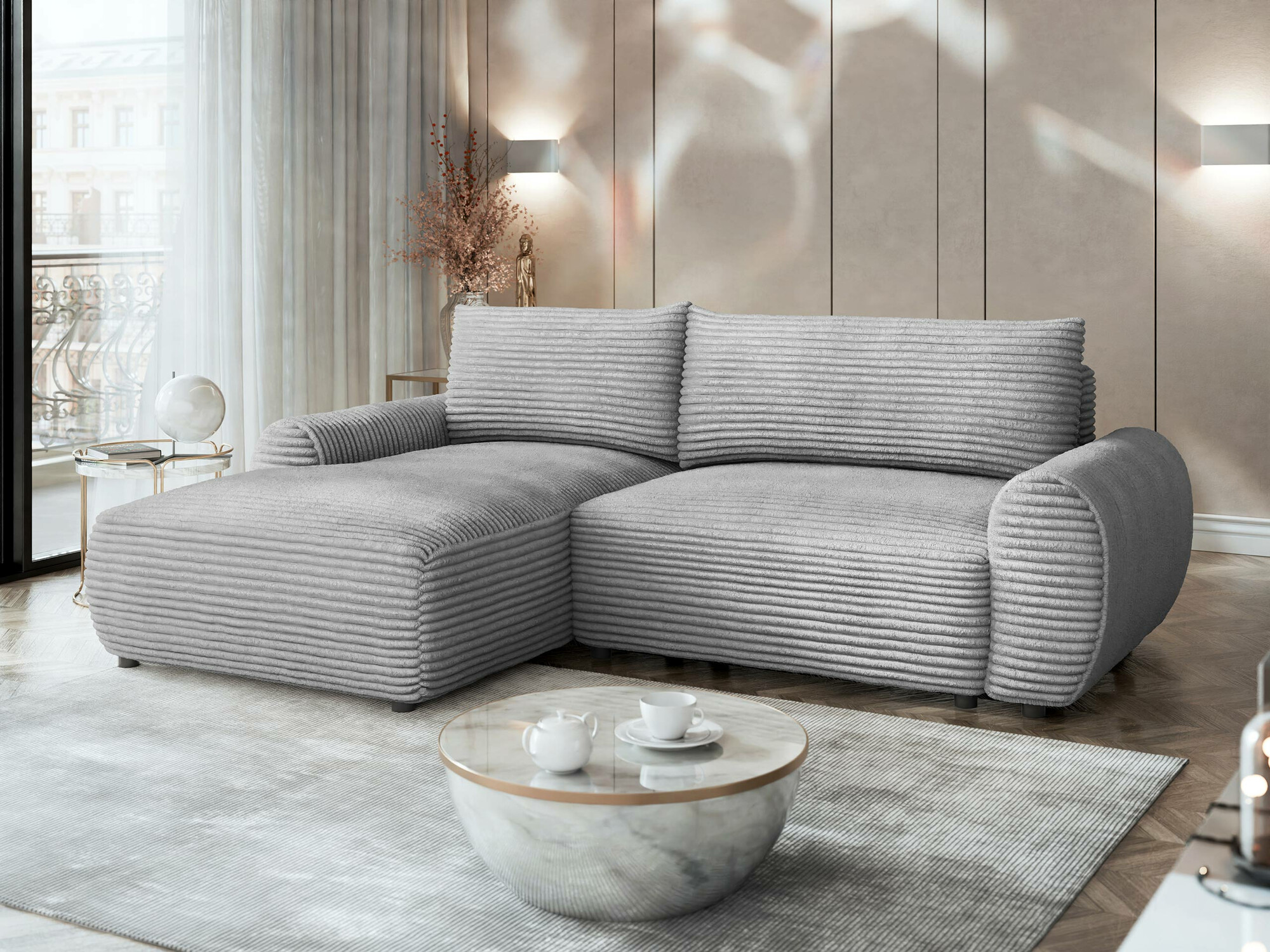 Canapé d'angle TrendyNest Strigina (Tilia 86)
