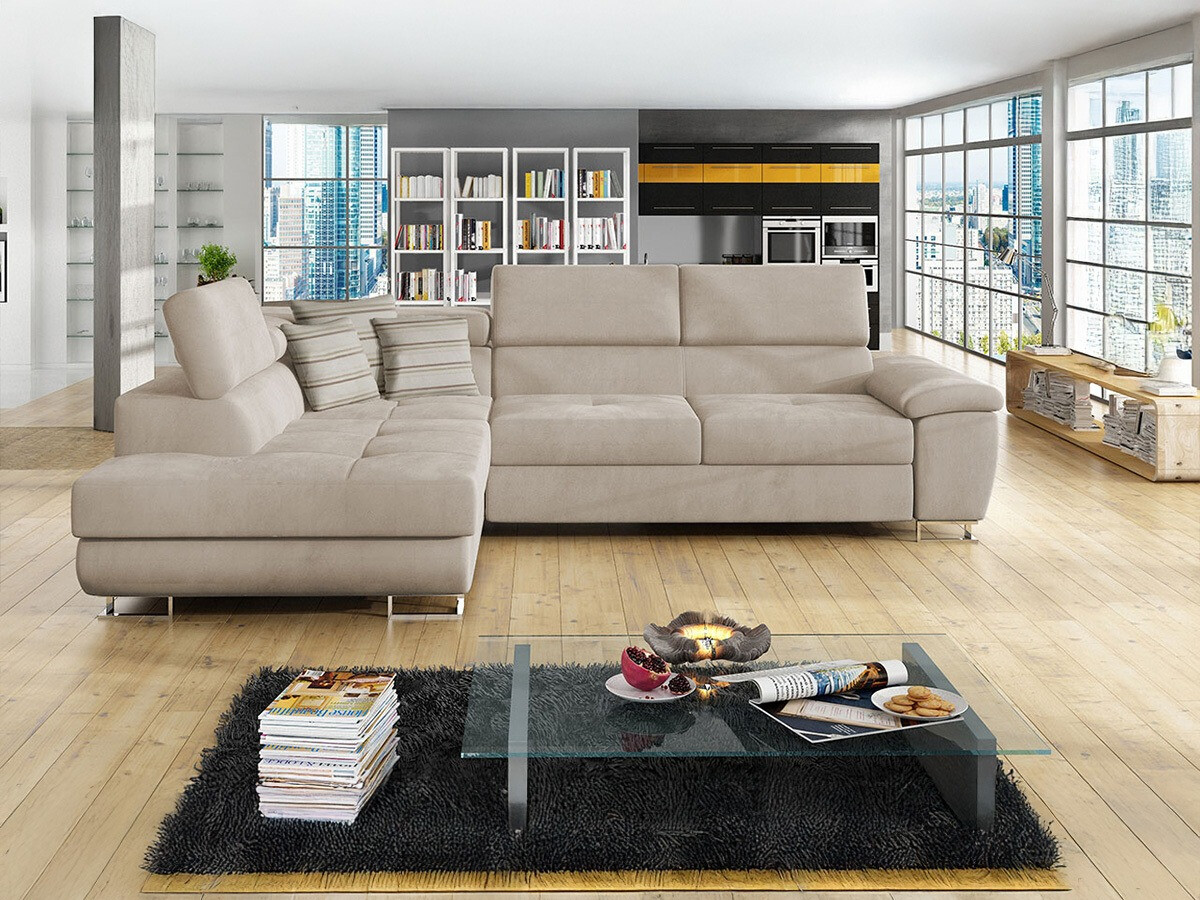 Canapé d'angle Comfivo Ruta II (Uttario Velvet 2979 + Senegal 825)