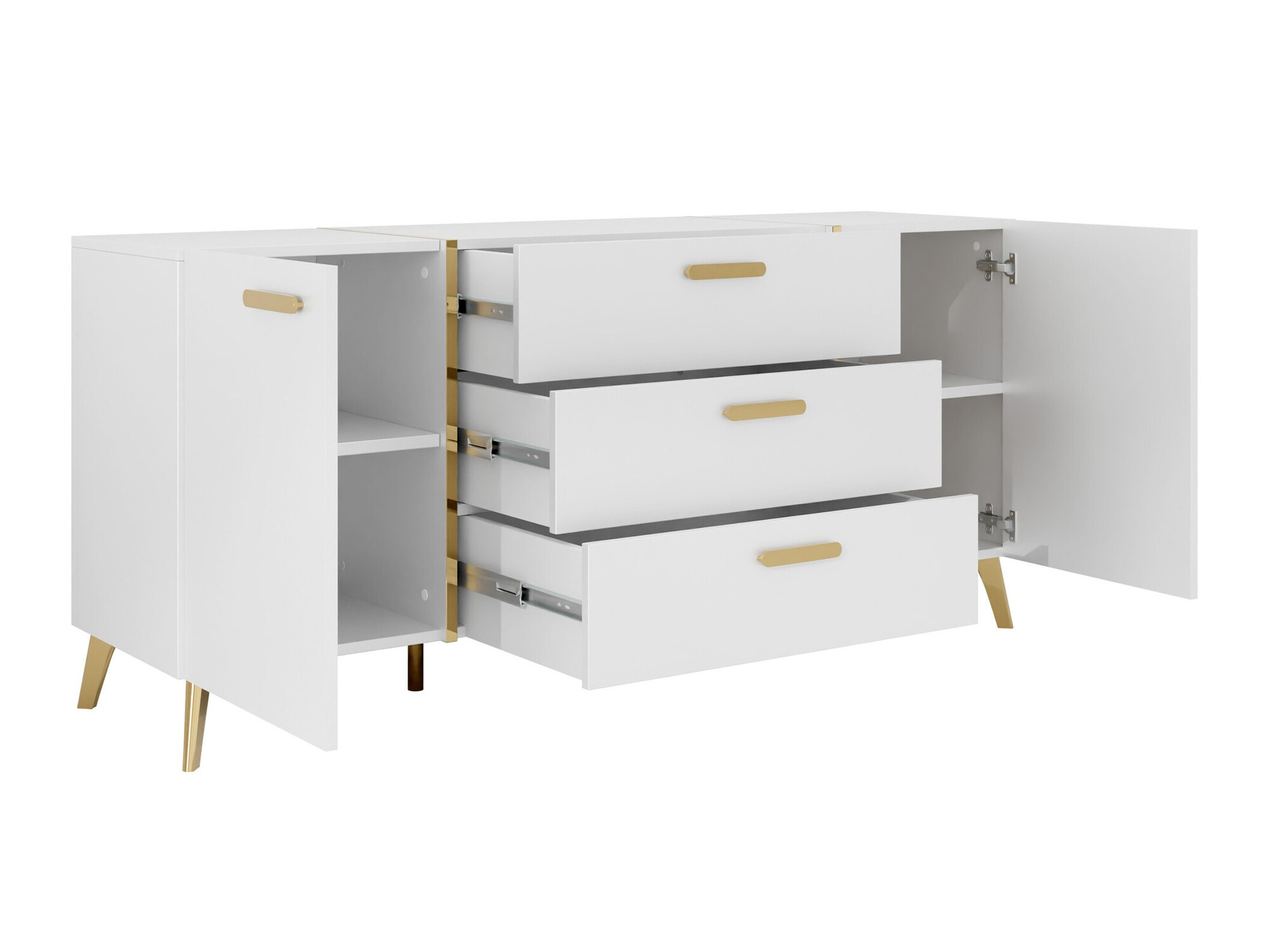 Ensemble de salon Comfivo Capella (Blanc + Blanc brillant)