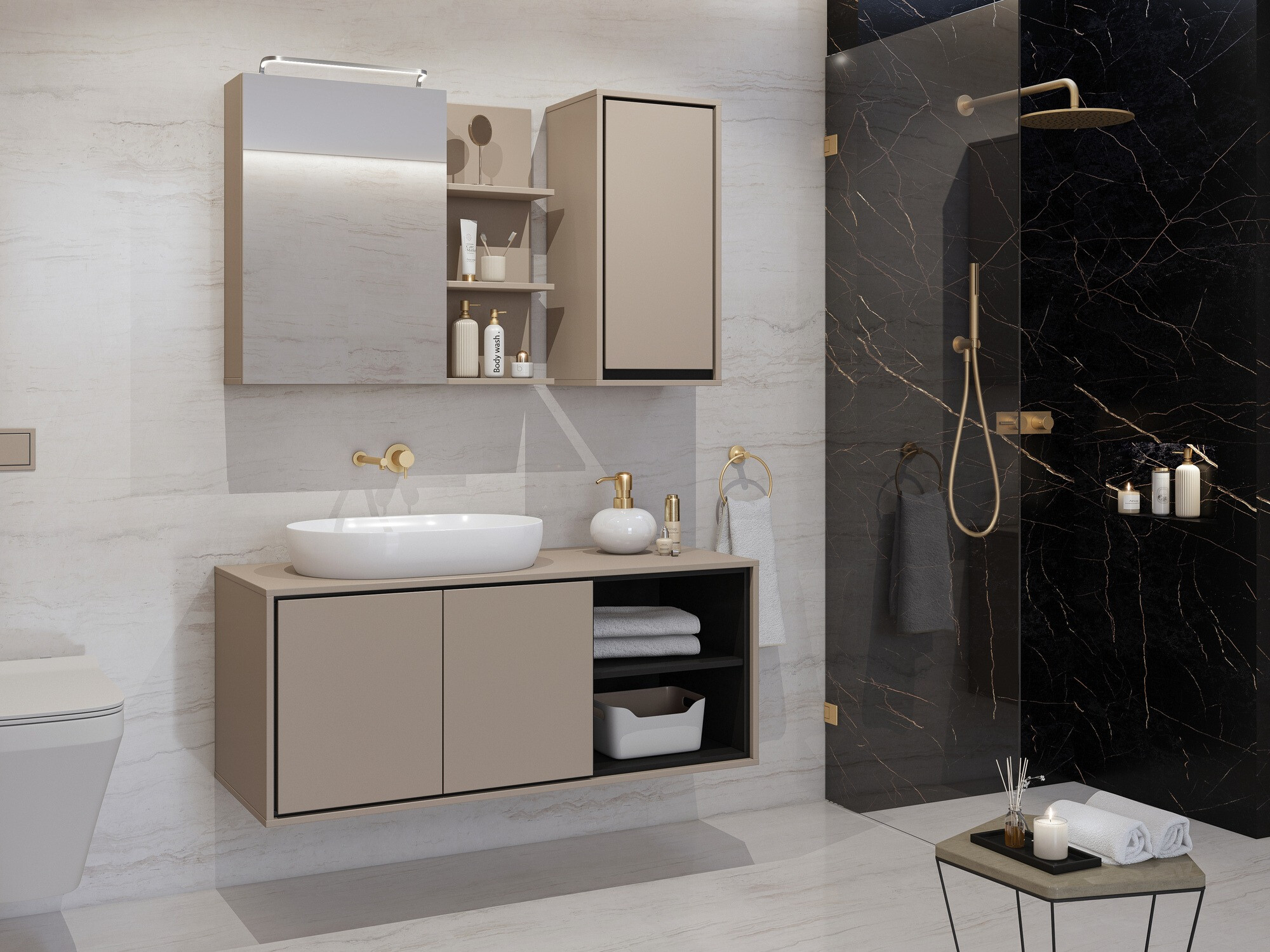 Armoire de salle de bain murale Tecavu 100 (Congo)