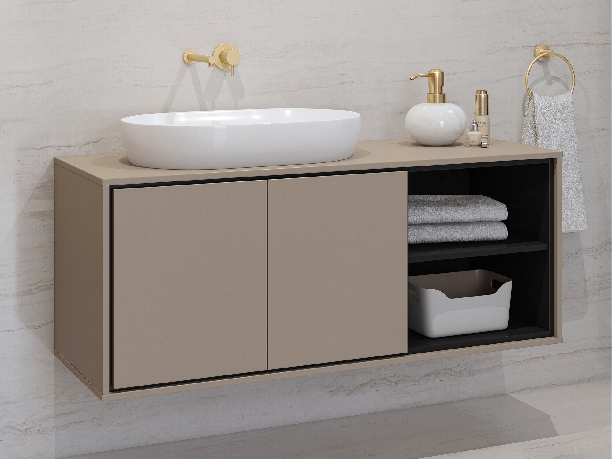 Armoire de salle de bain murale Tecavu 104 (Congo)