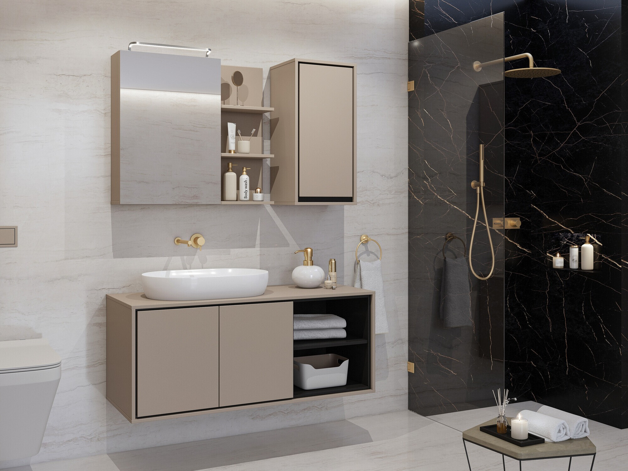 Armoire de salle de bain murale Tecavu 104 (Congo)