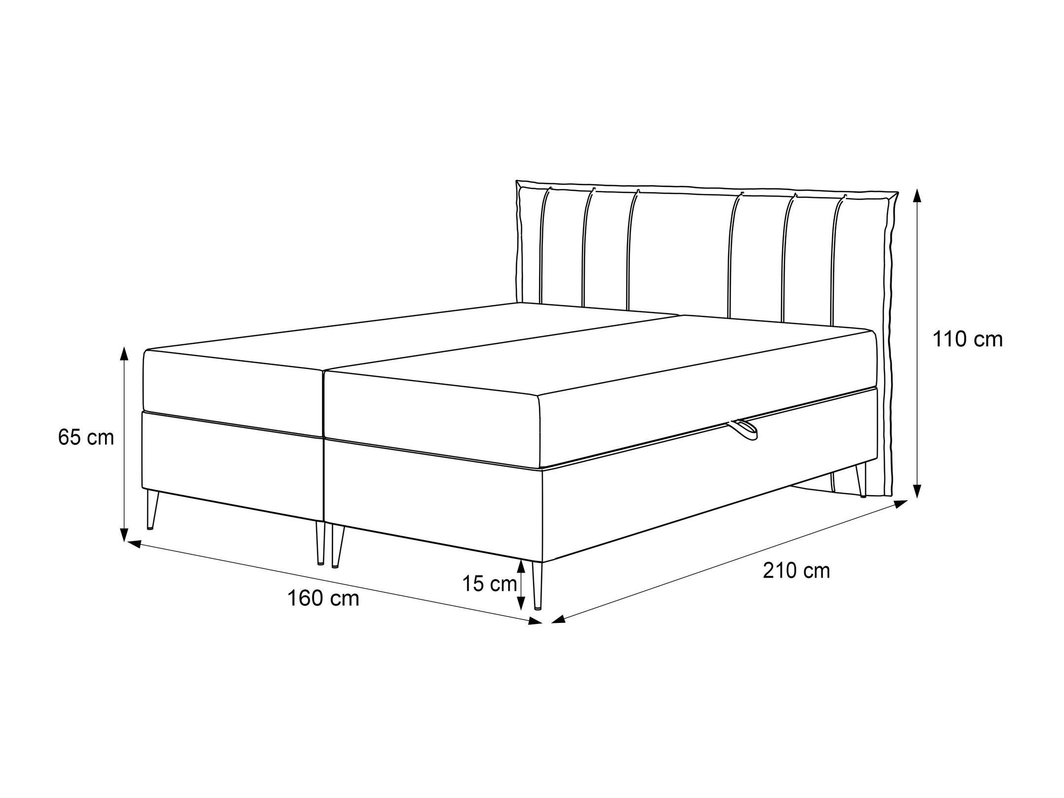 Lit boxspring Martinez 105 (Legend 04)